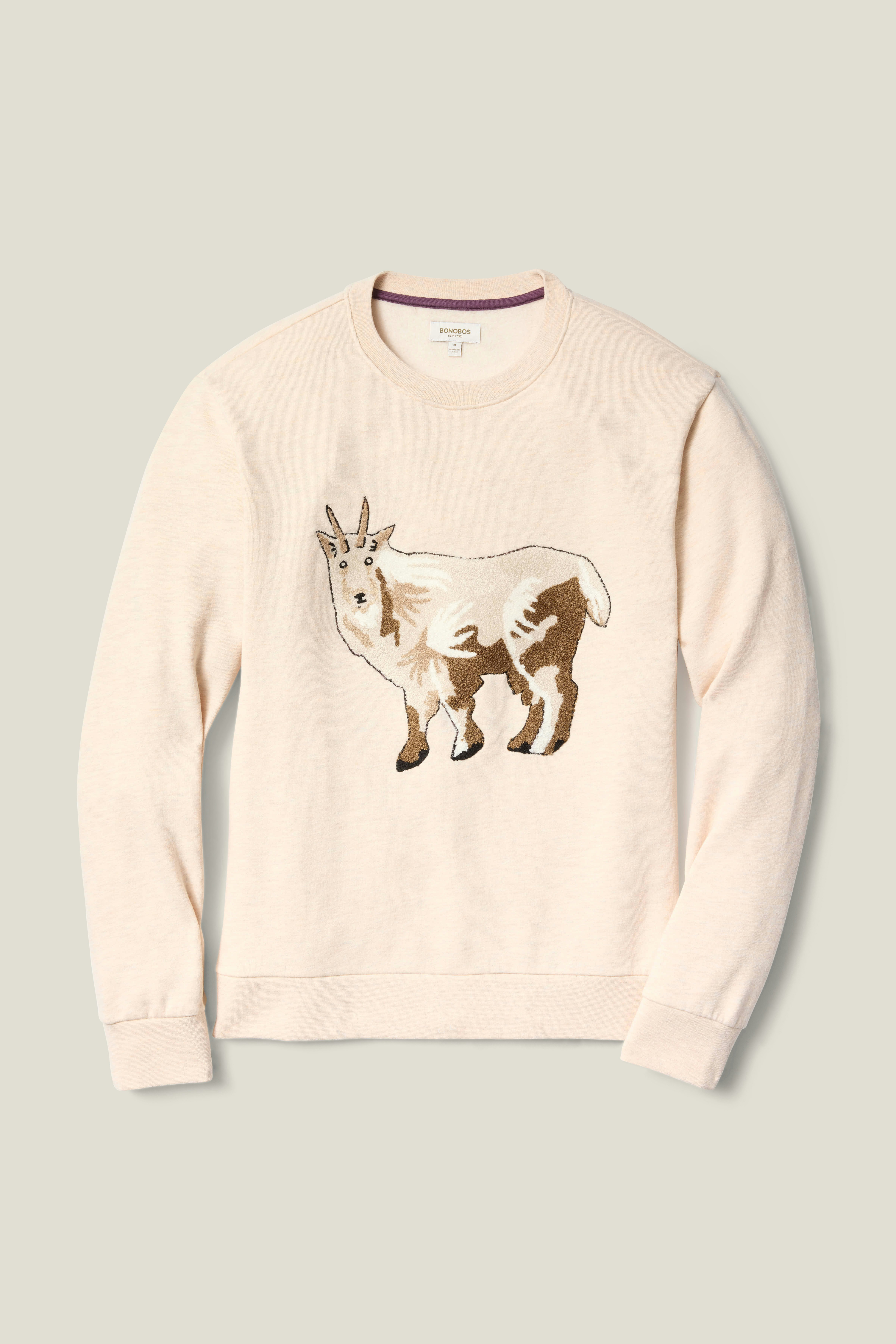Critter Supersoft Fleece Crew the goat critter
