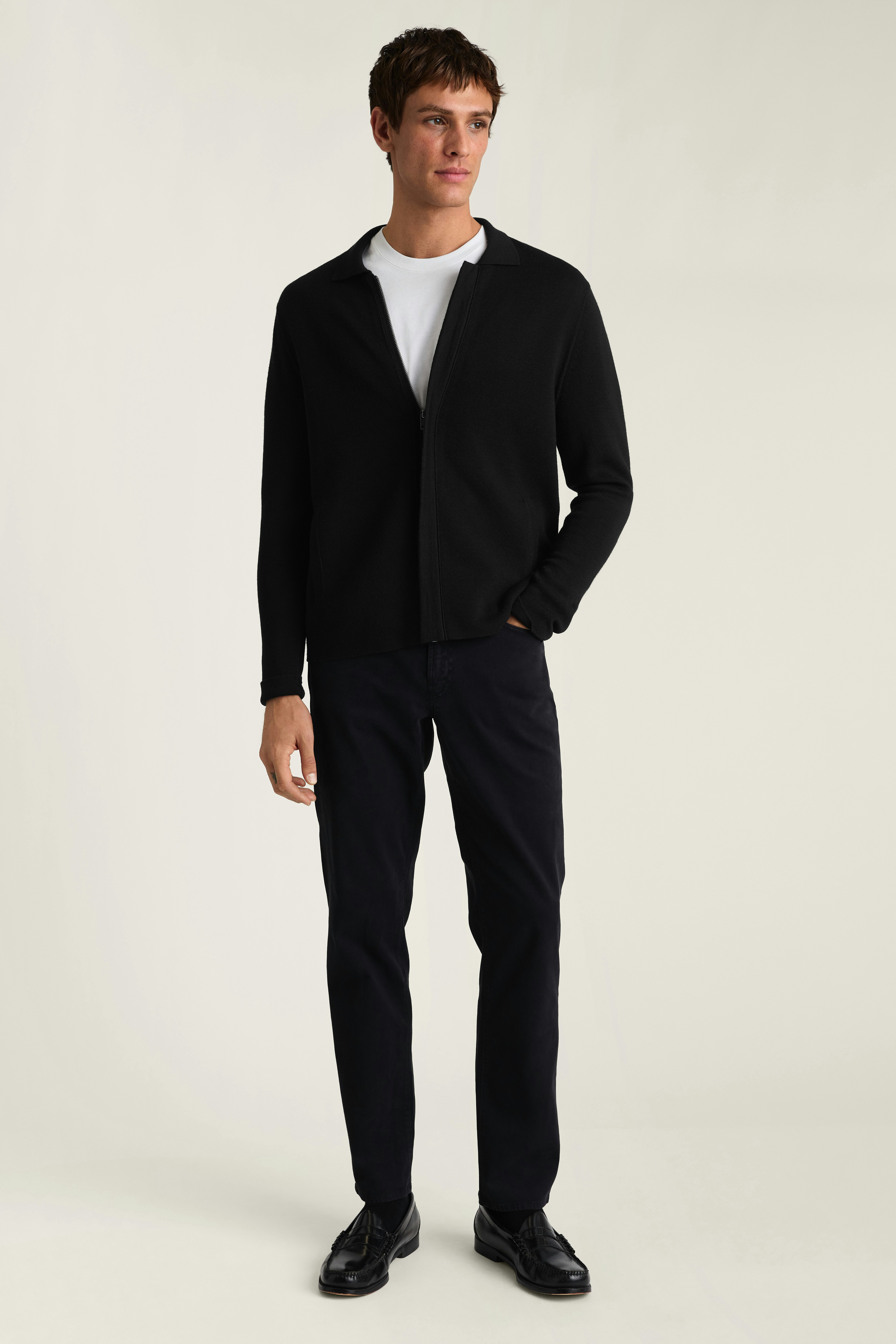 Merino Sweater Bomber black
