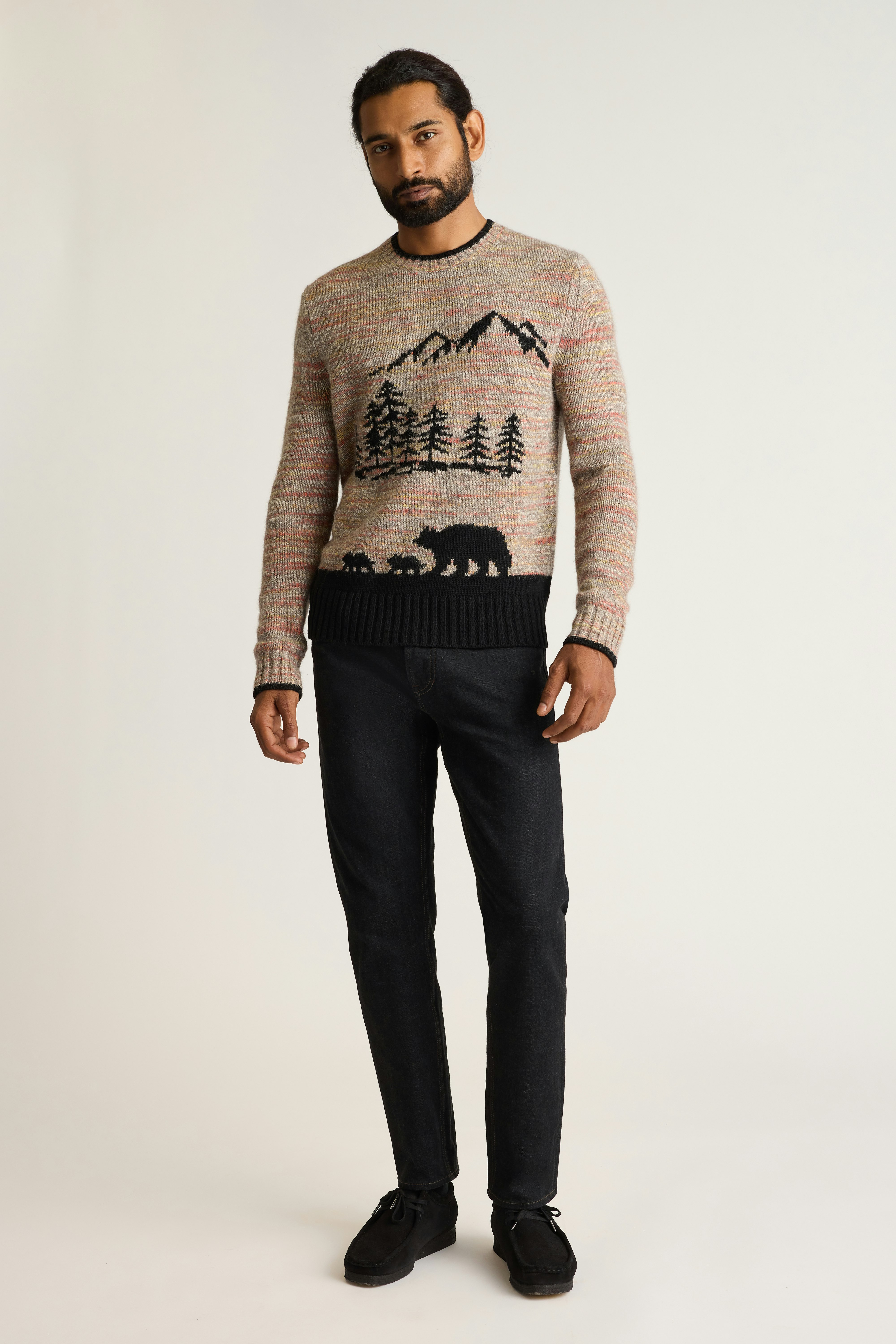 Bear Stroll Sweater multicolor space dye