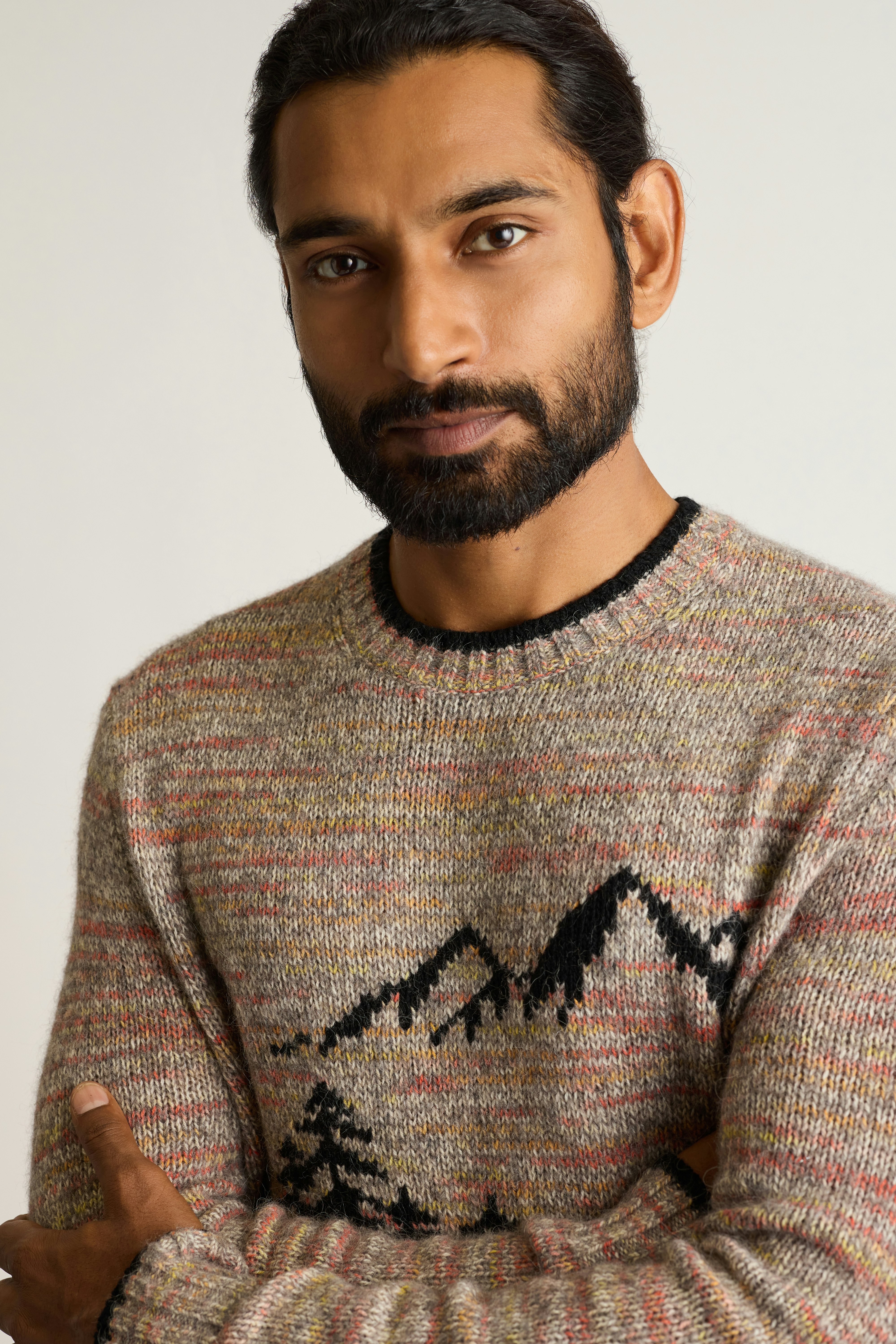 Bear Stroll Sweater multicolor space dye
