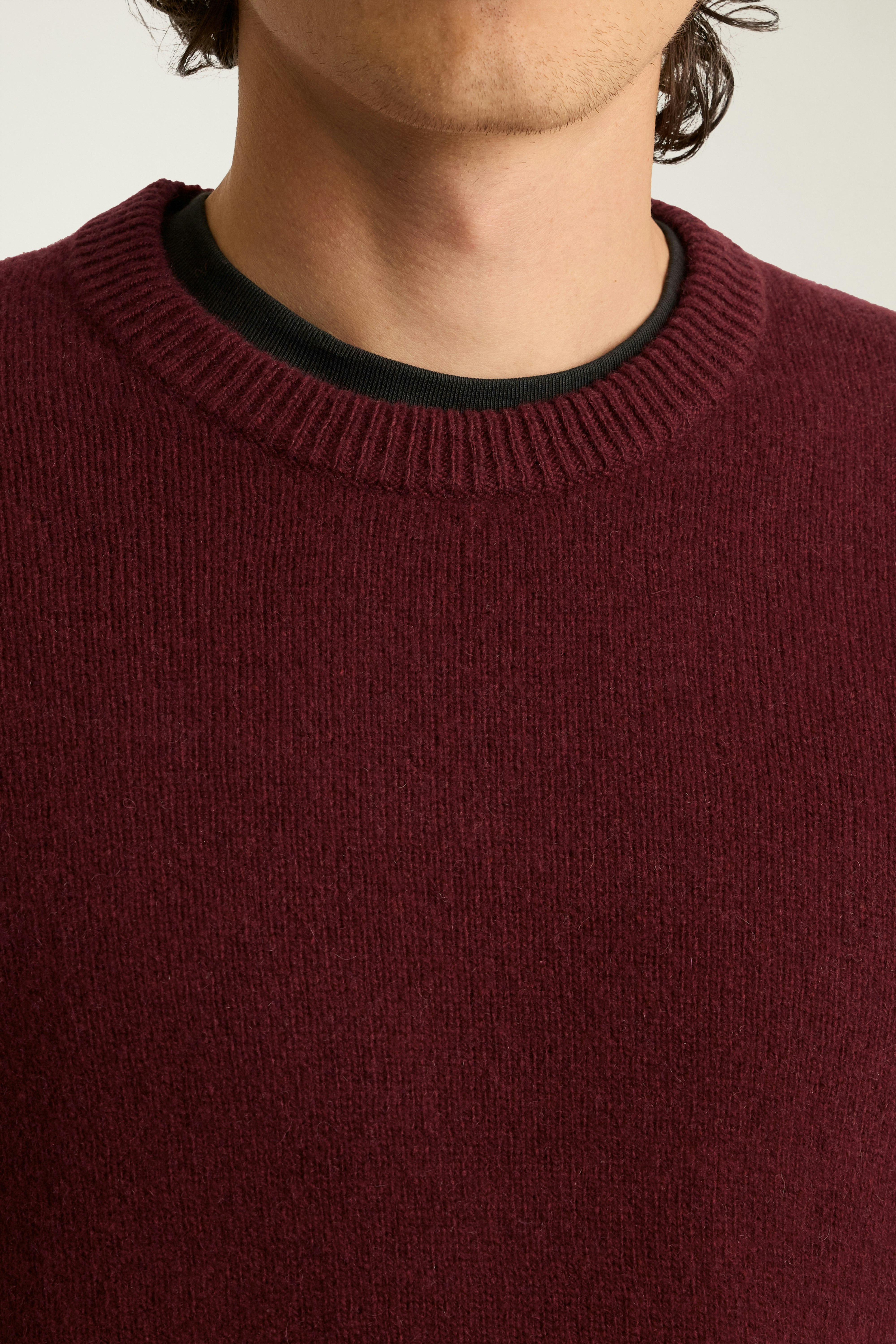 Cashmere Crew Neck Sweater burgundy 2 Cashmere Crew Neck Sweater burgundy