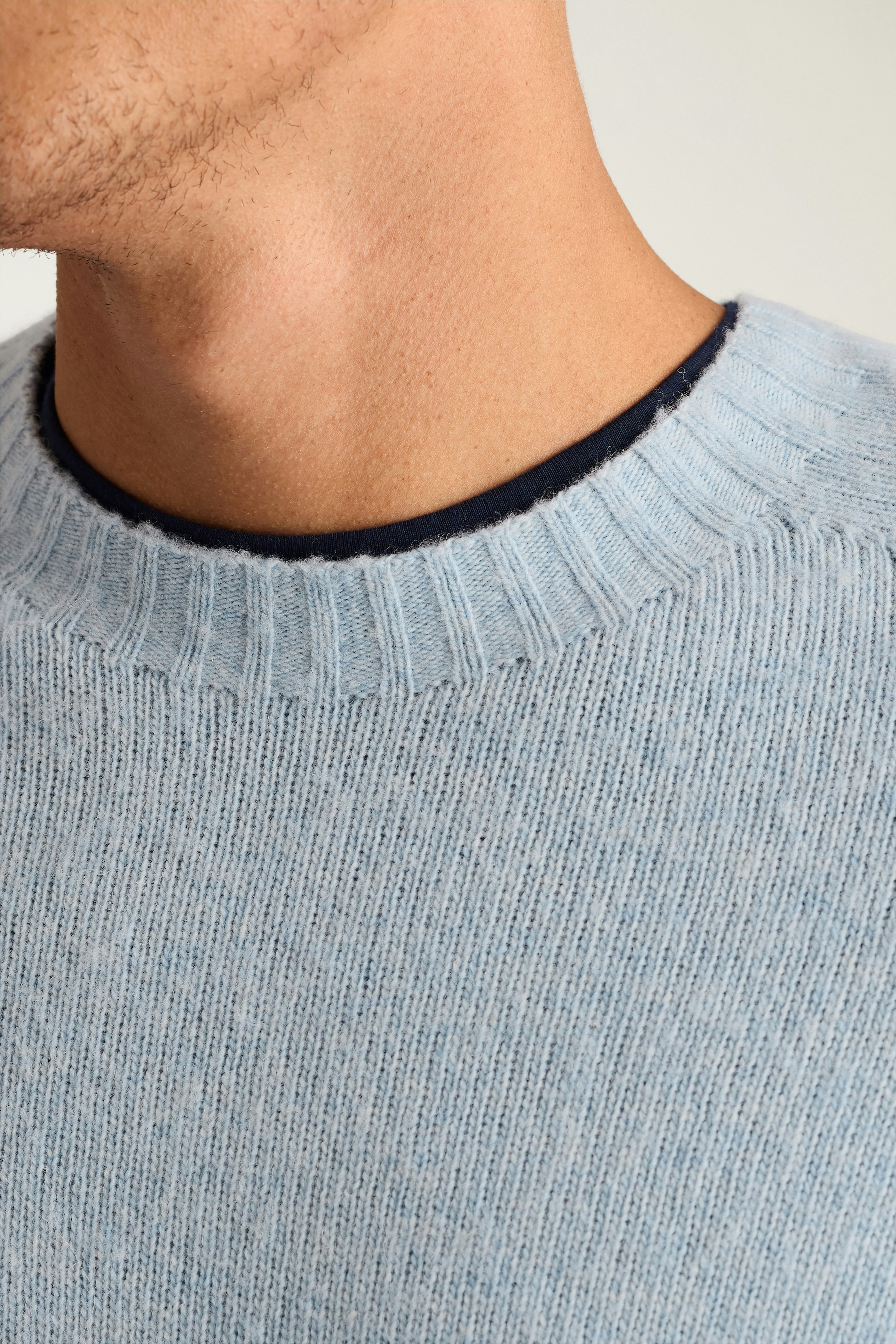 Brushed Wool Sweater light blue