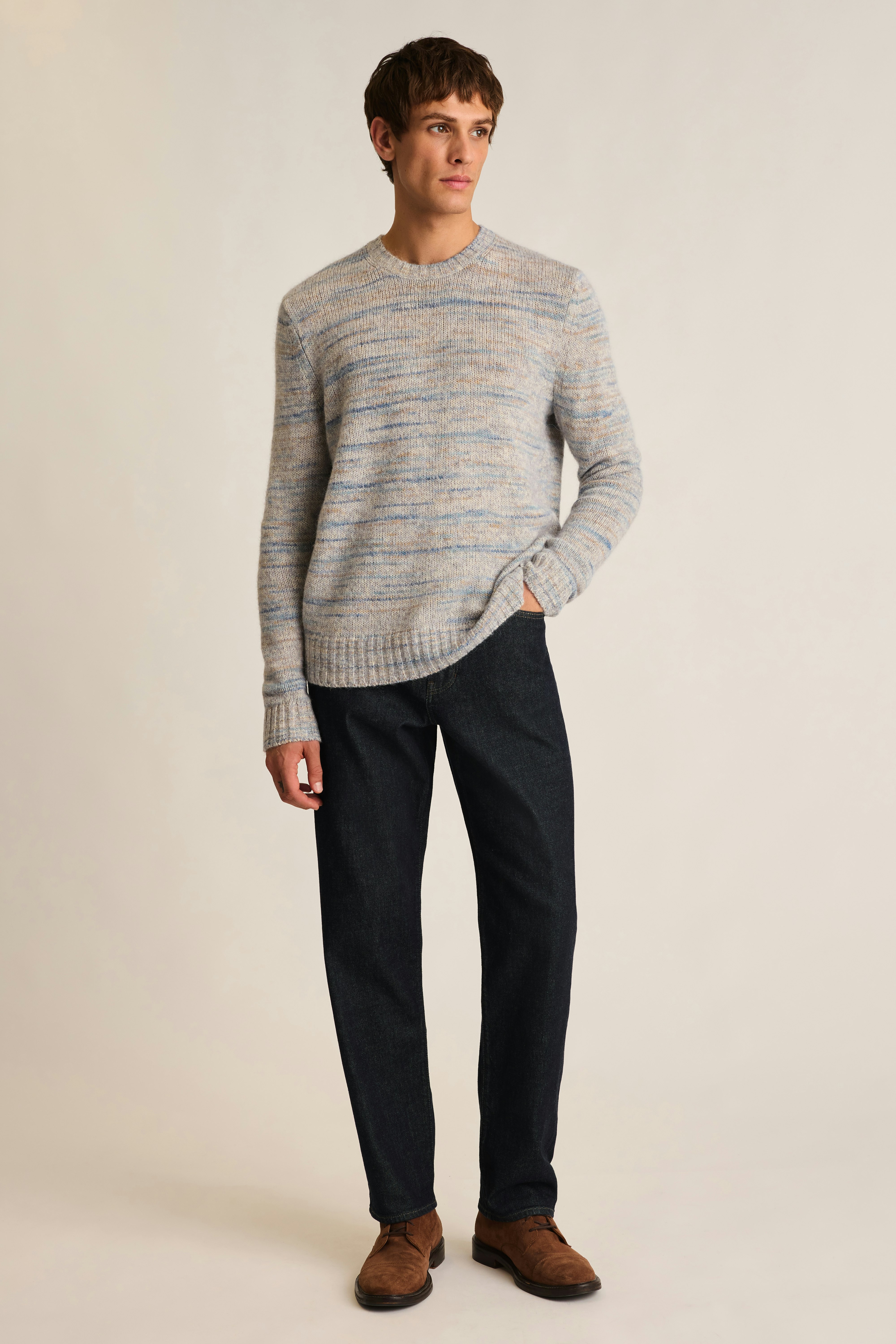 Alpaca Blend Space Dye Sweater light blue