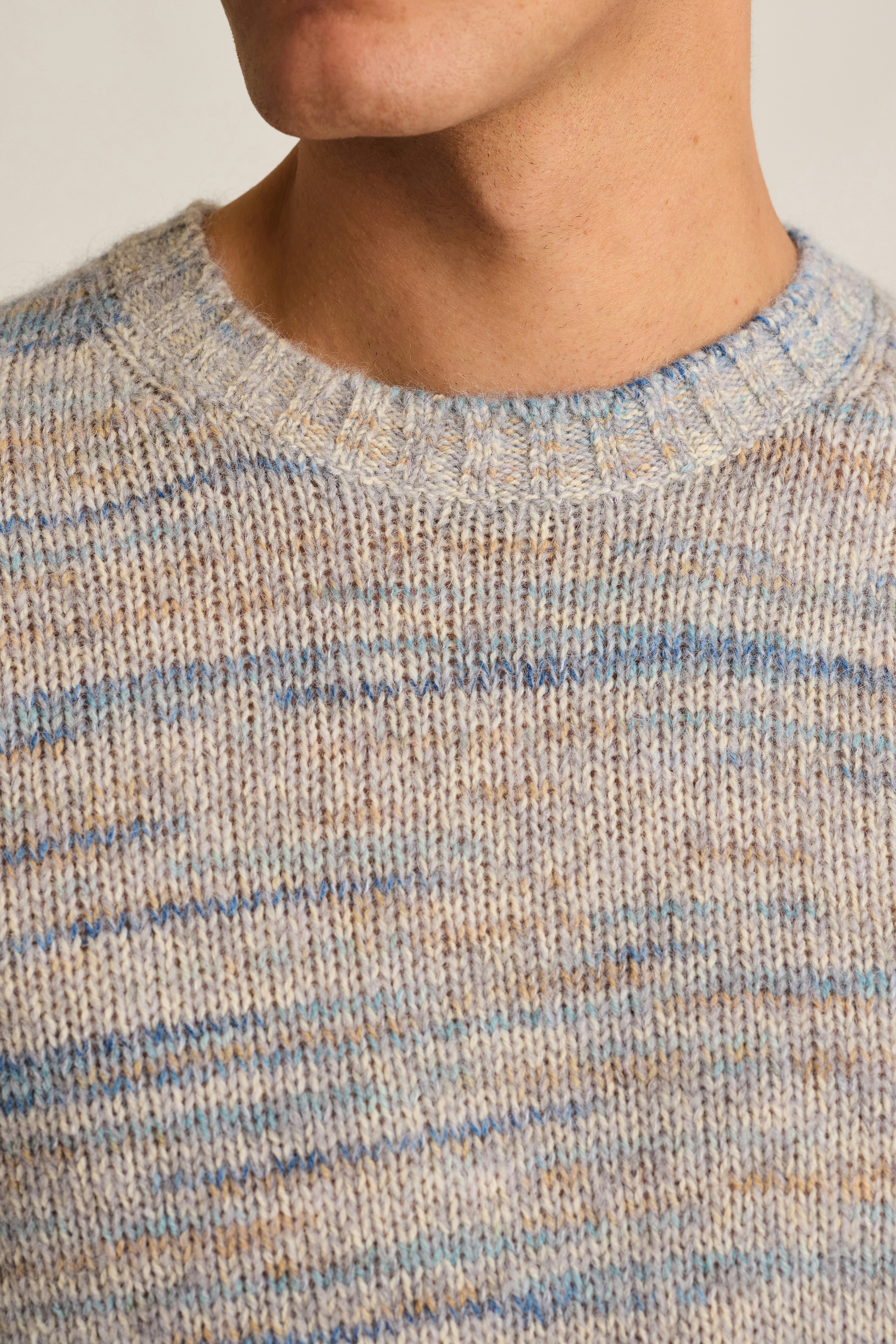 Alpaca Blend Space Dye Sweater light blue