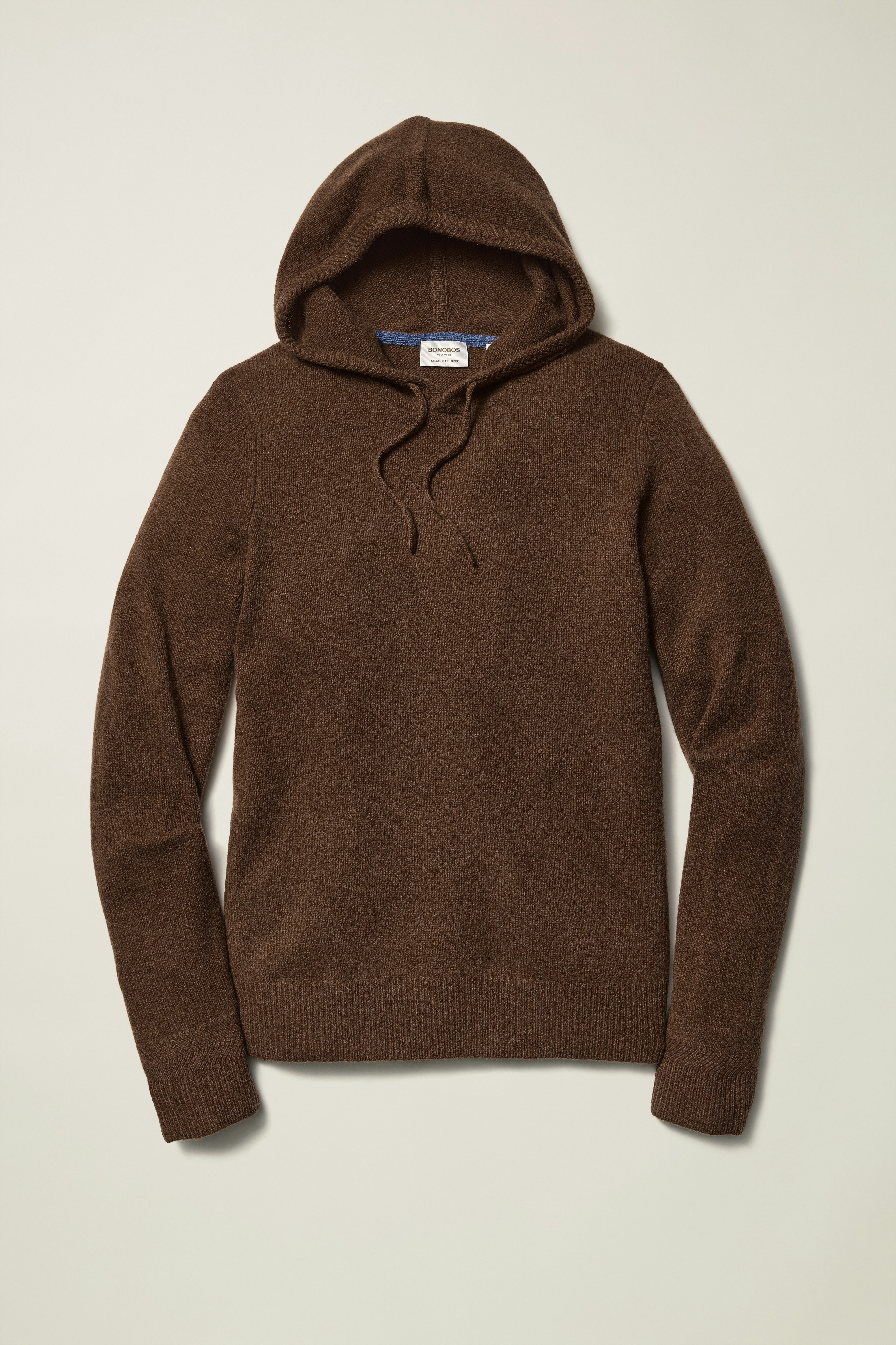 Italian Cashmere Hoodie chocolate brown
