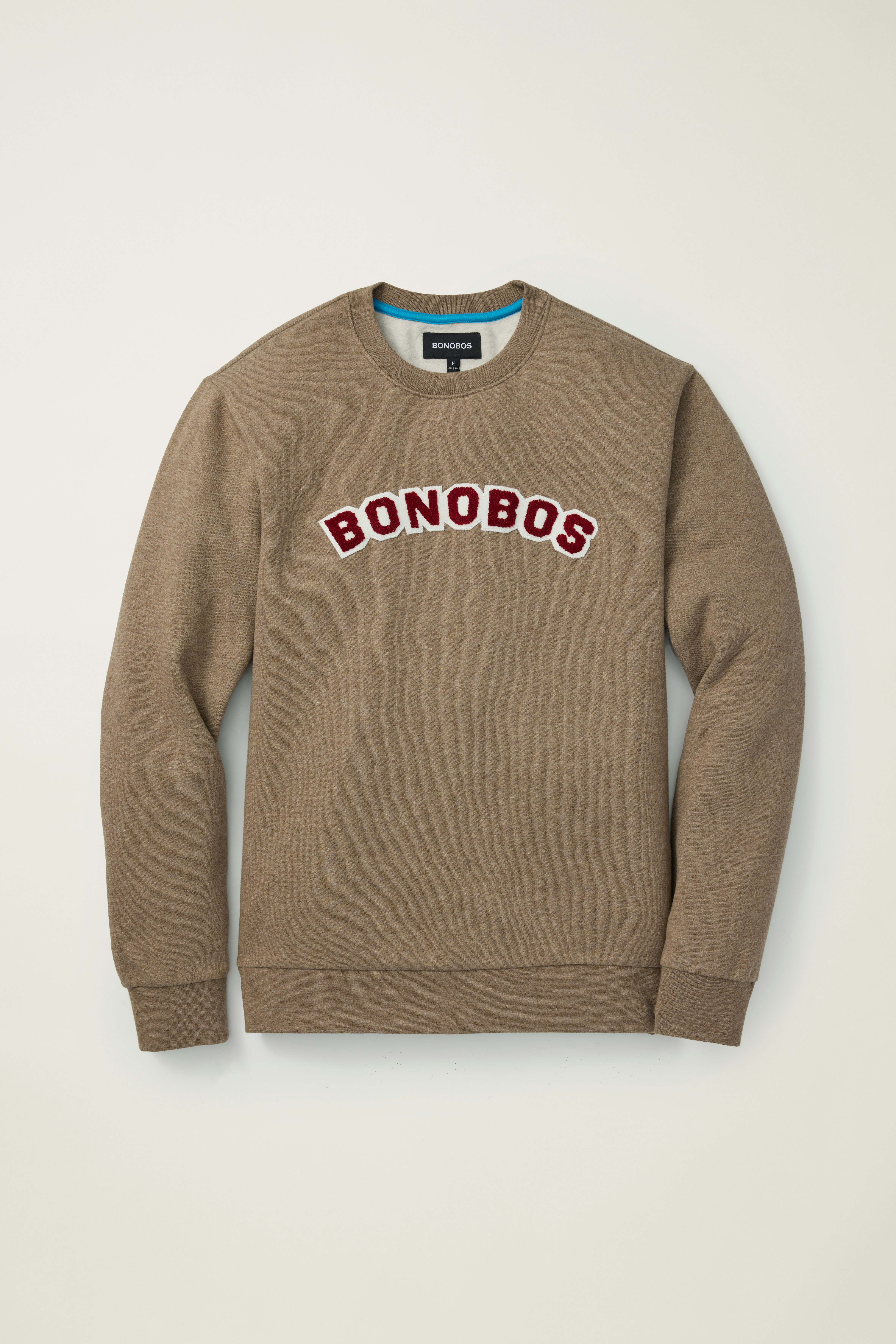 Collegiate Supersoft Fleece Crew mushroom brown