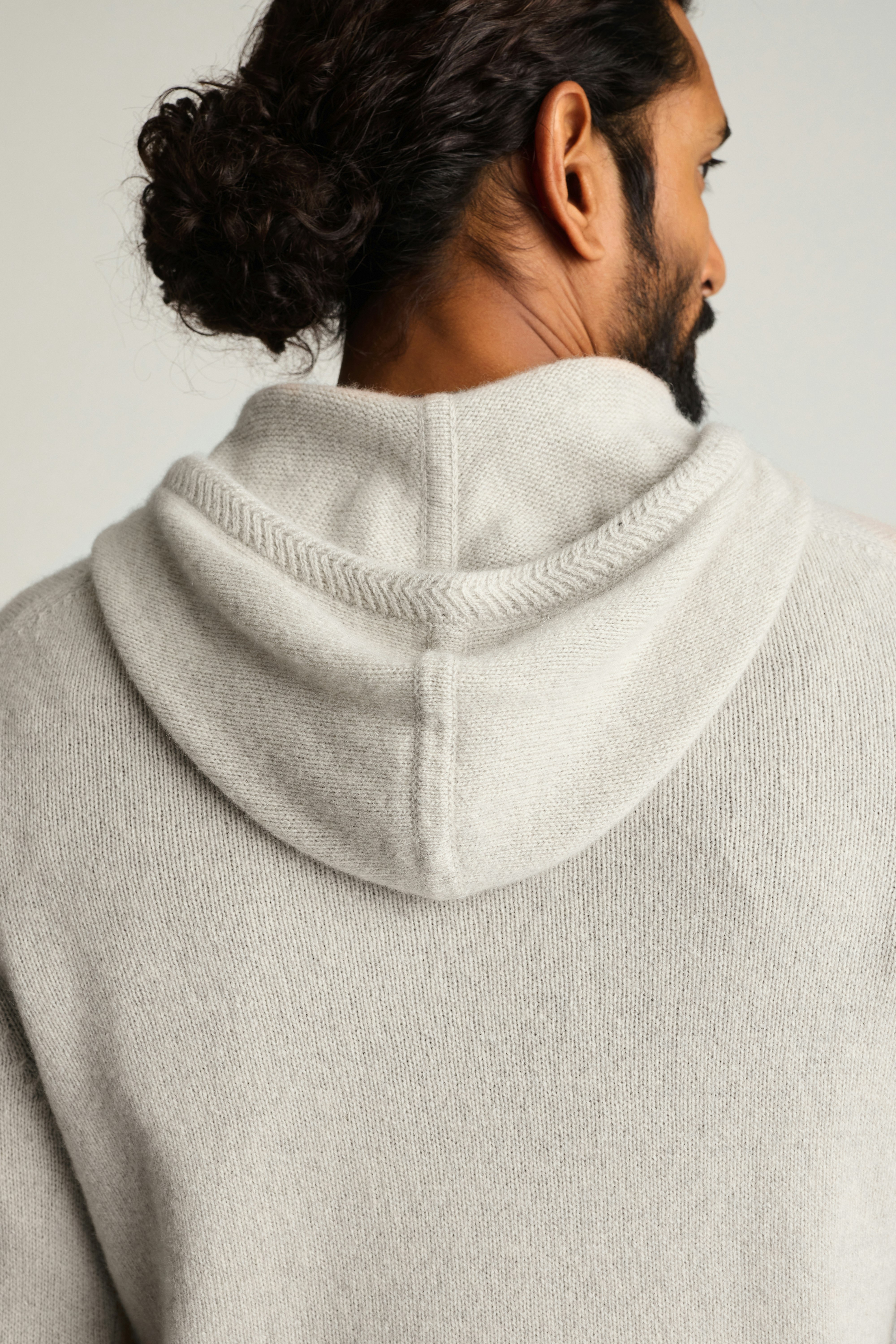 Italian Cashmere Hoodie grey heather