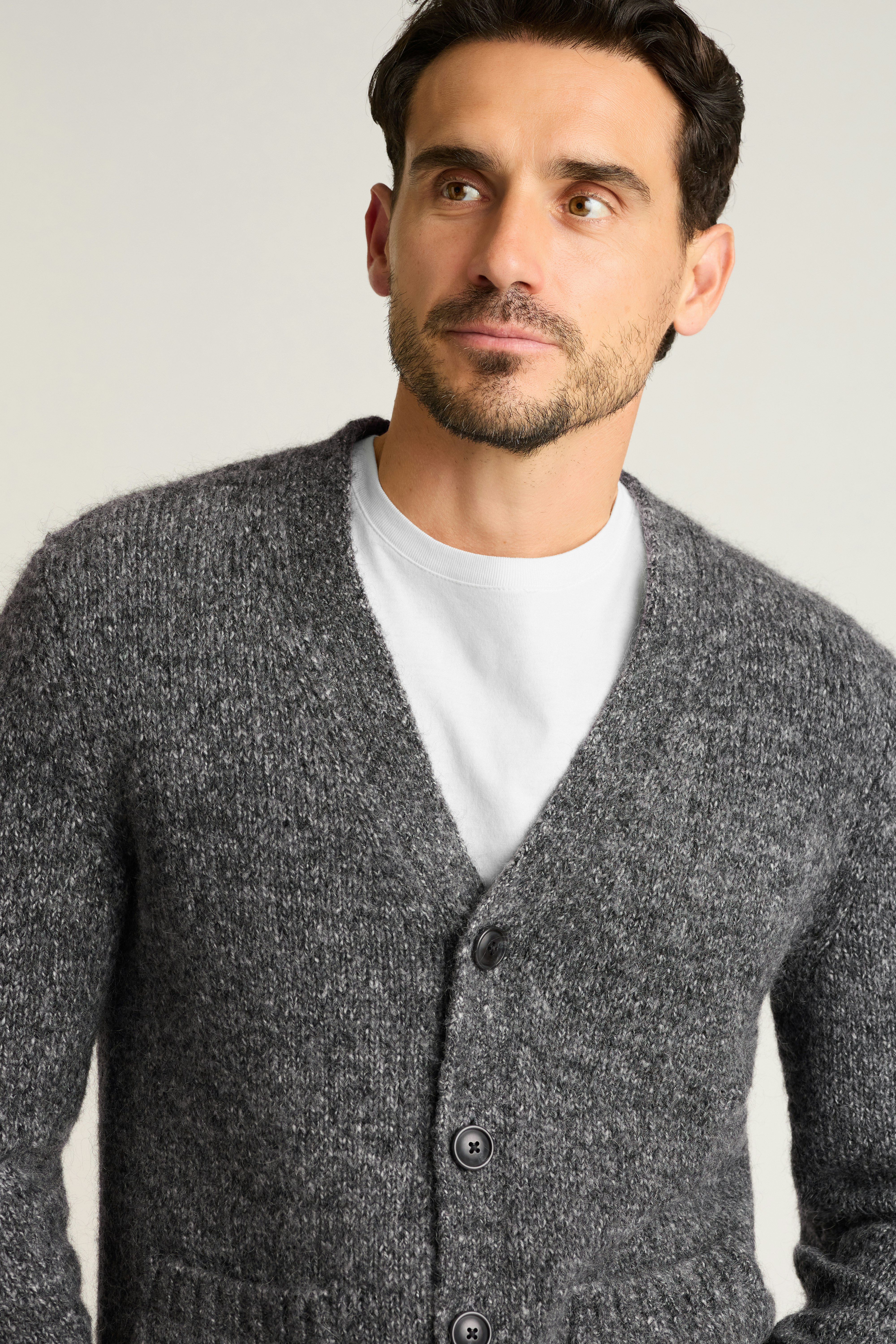 Luxe Mohair Cardigan ash grey