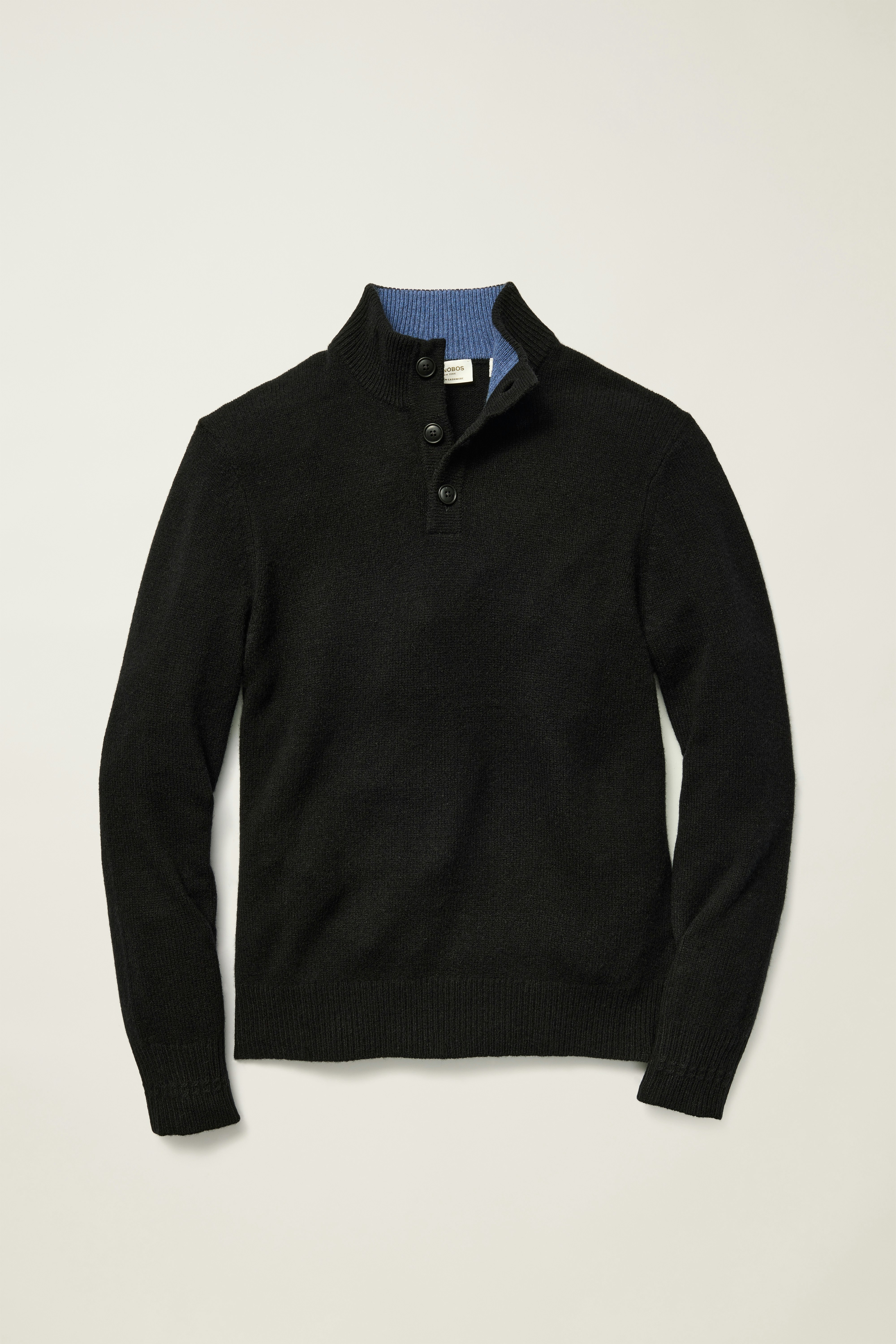 Italian Cashmere Mock Neck Sweater black