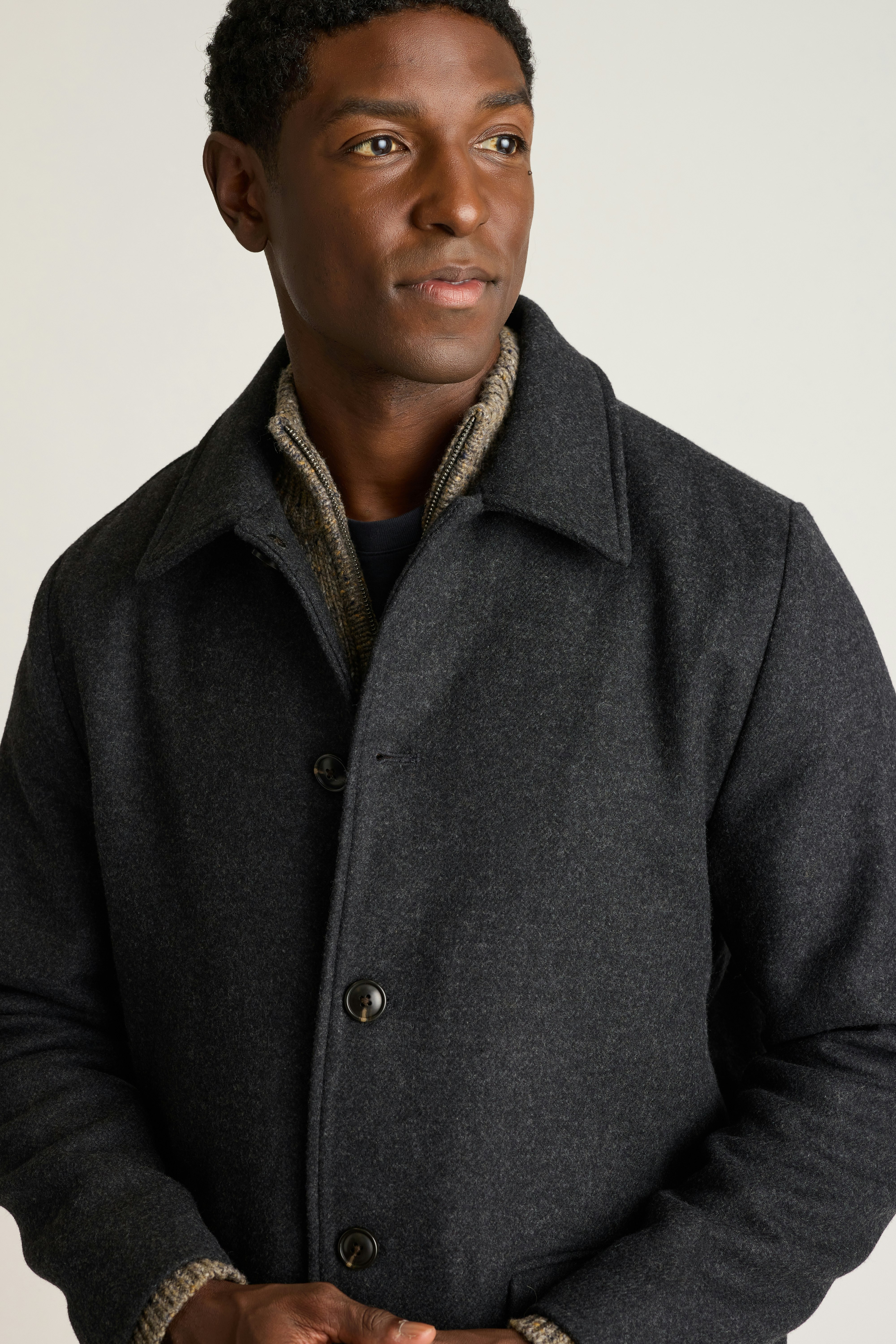The Italian Wool Car Coat charcoal 2 The Italian Wool Car Coat charcoal