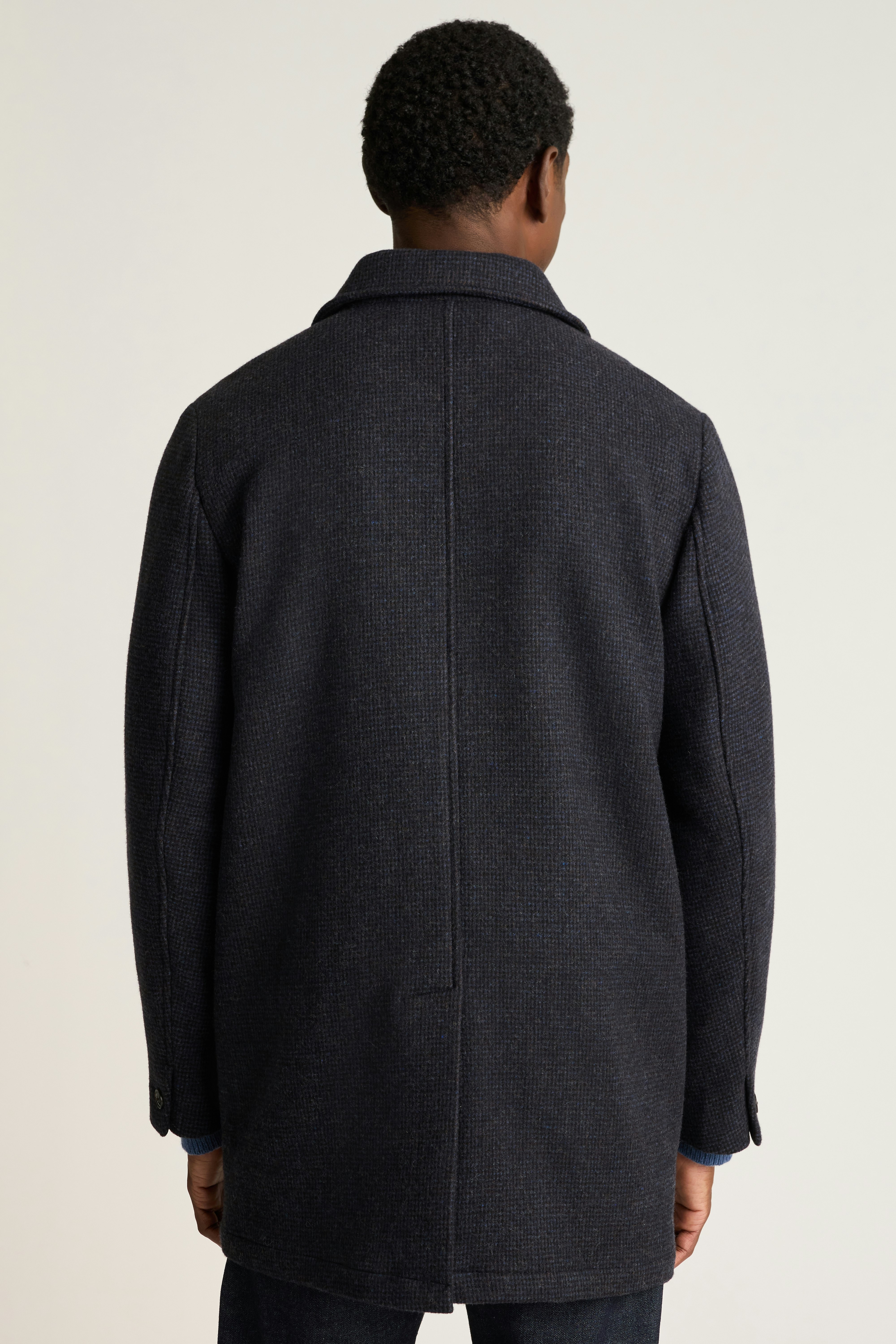 The Italian Wool Car Coat navy blue