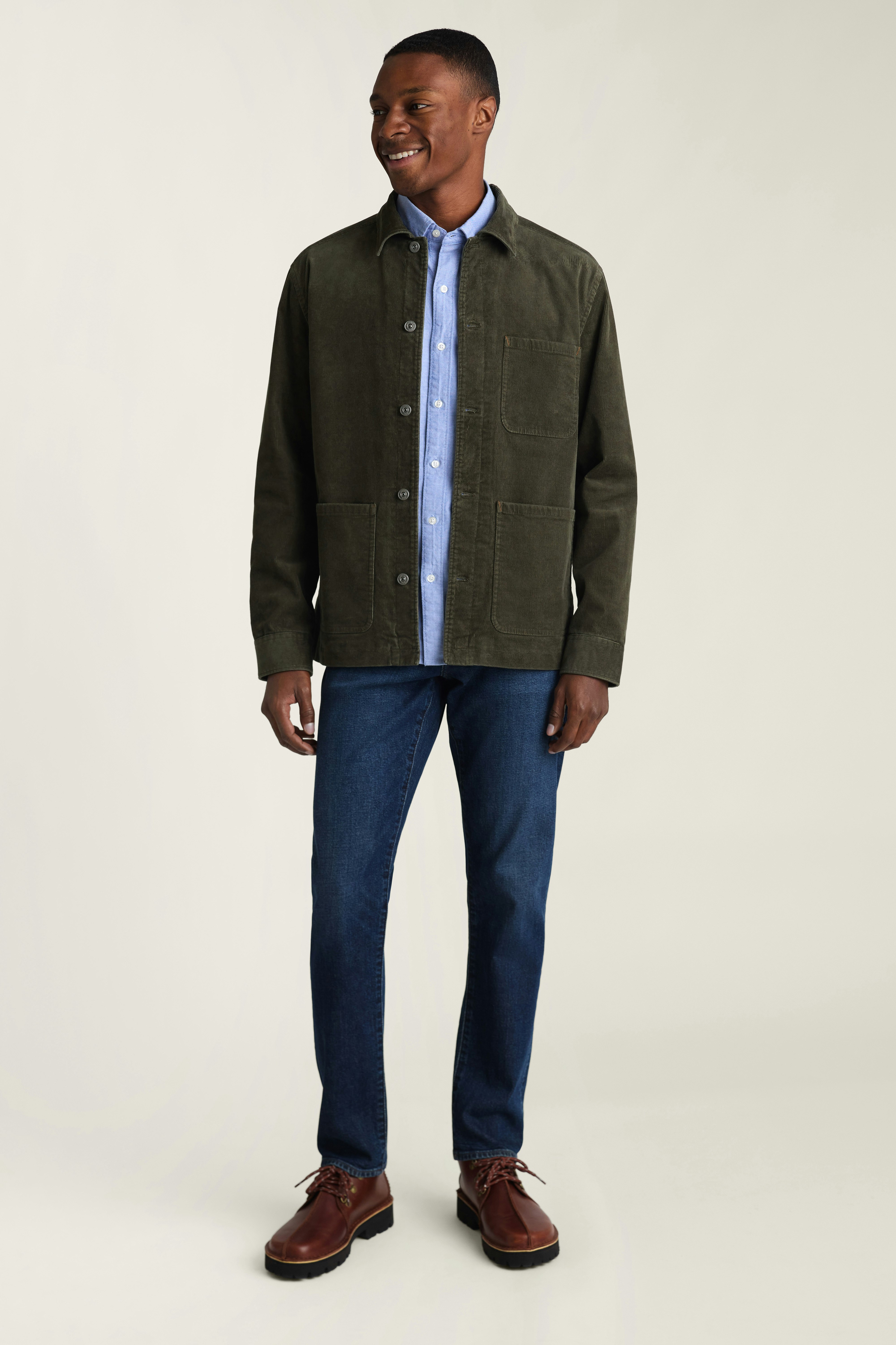 Cord Beau Chore Jacket deep forest green