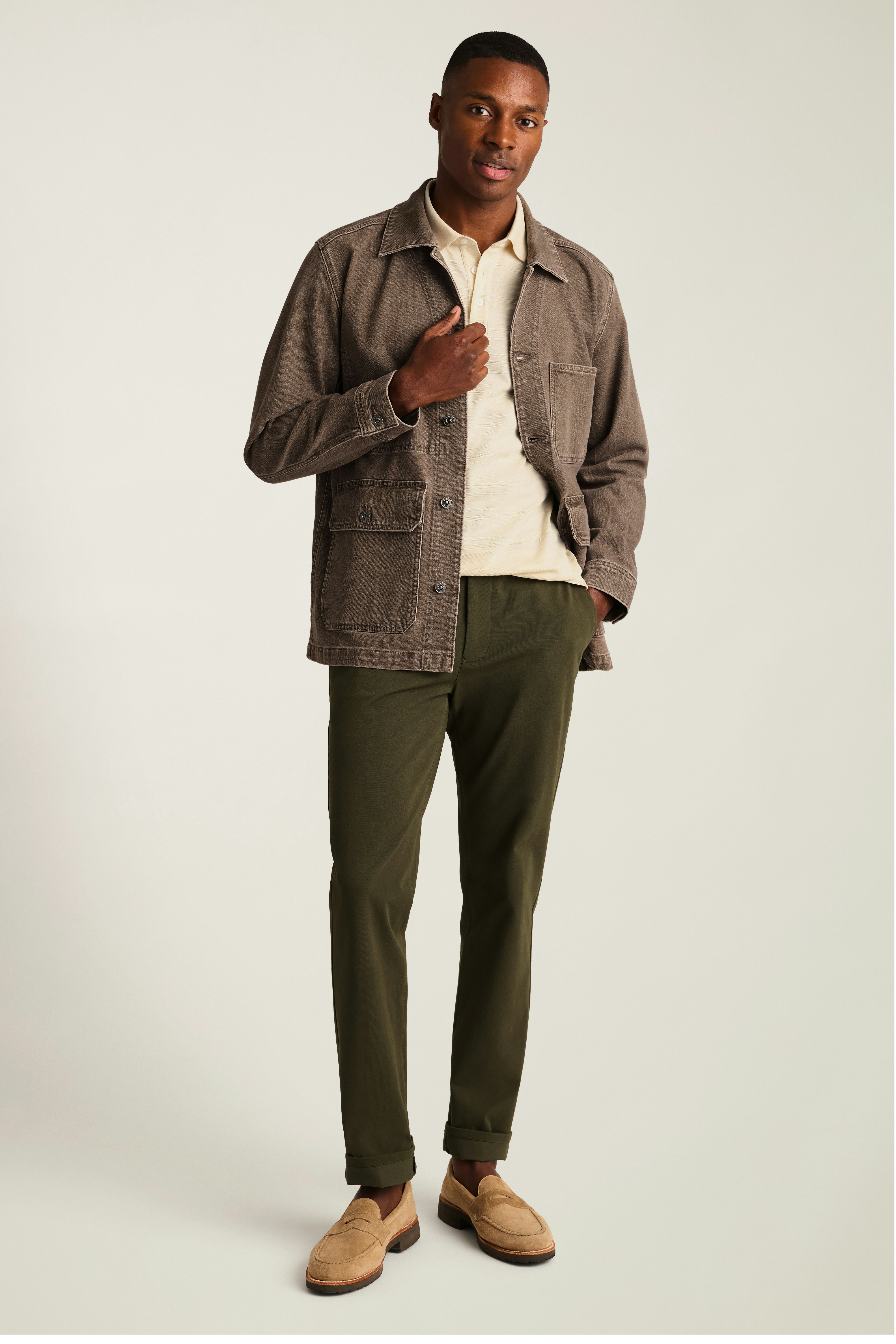 Gramercy Denim Beau Chore Jacket brown vintage wash