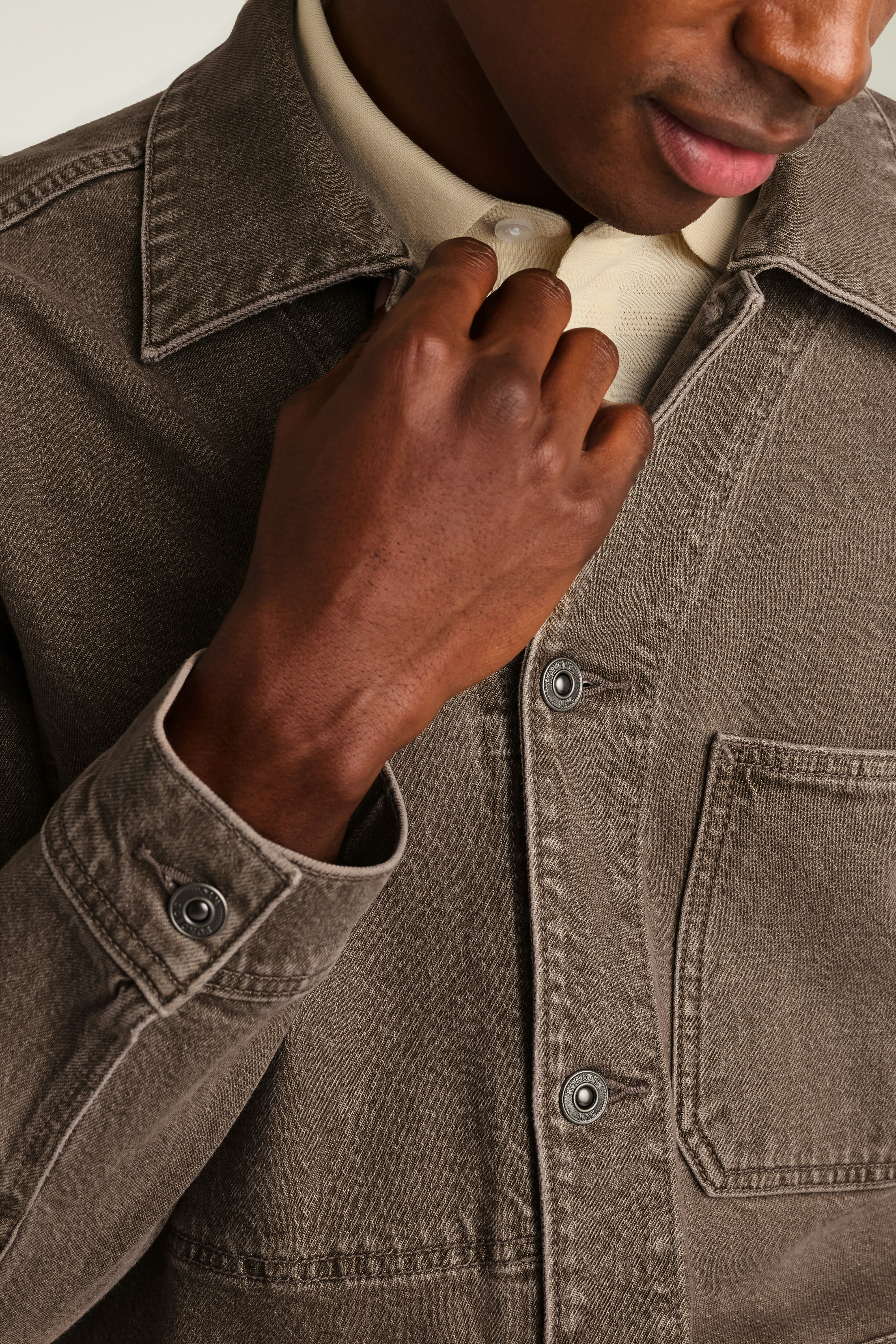 Gramercy Denim Beau Chore Jacket brown vintage wash