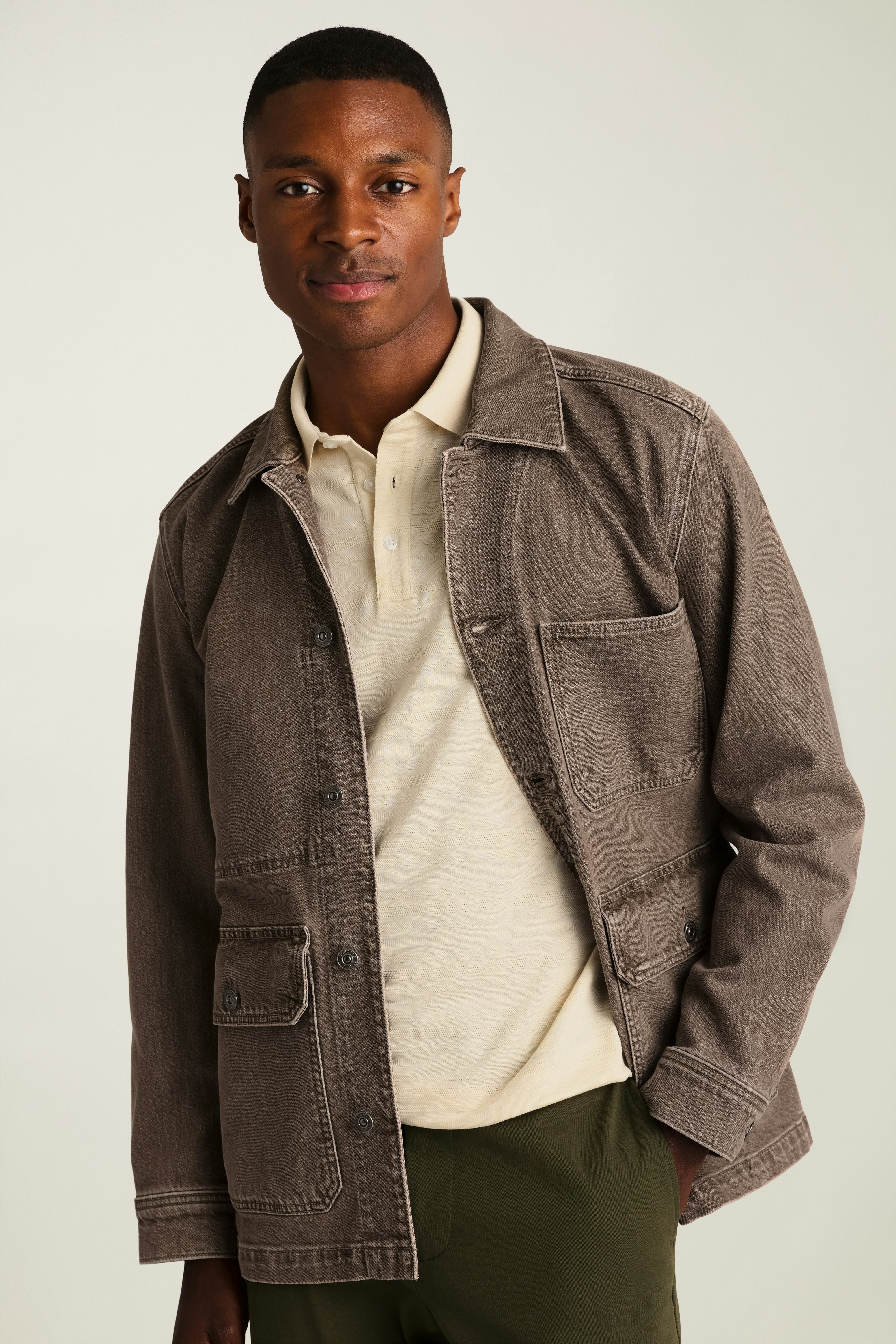 Gramercy Denim Beau Chore Jacket brown vintage wash