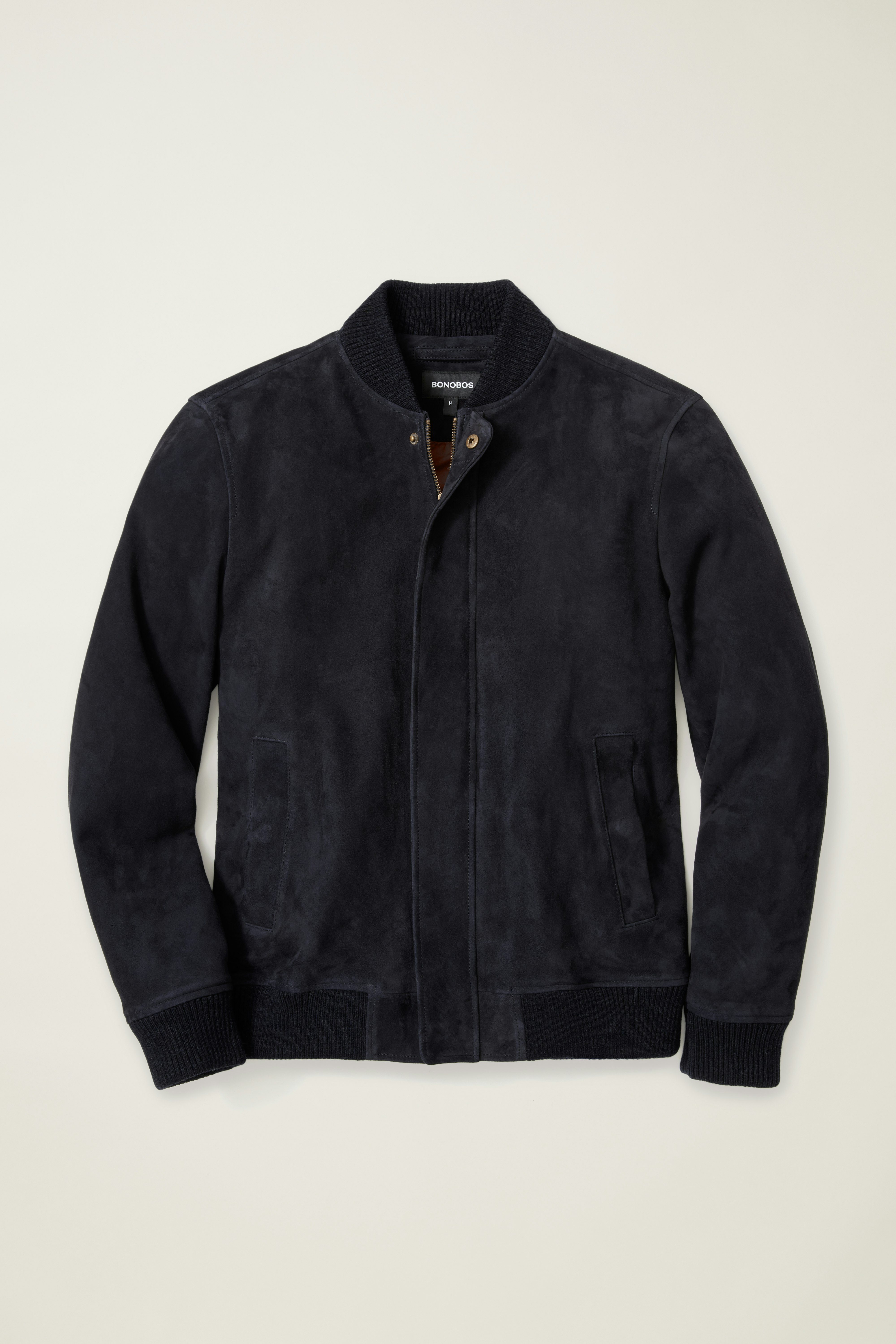 The Suede Bomber Jacket navy 6 The Suede Bomber Jacket navy
