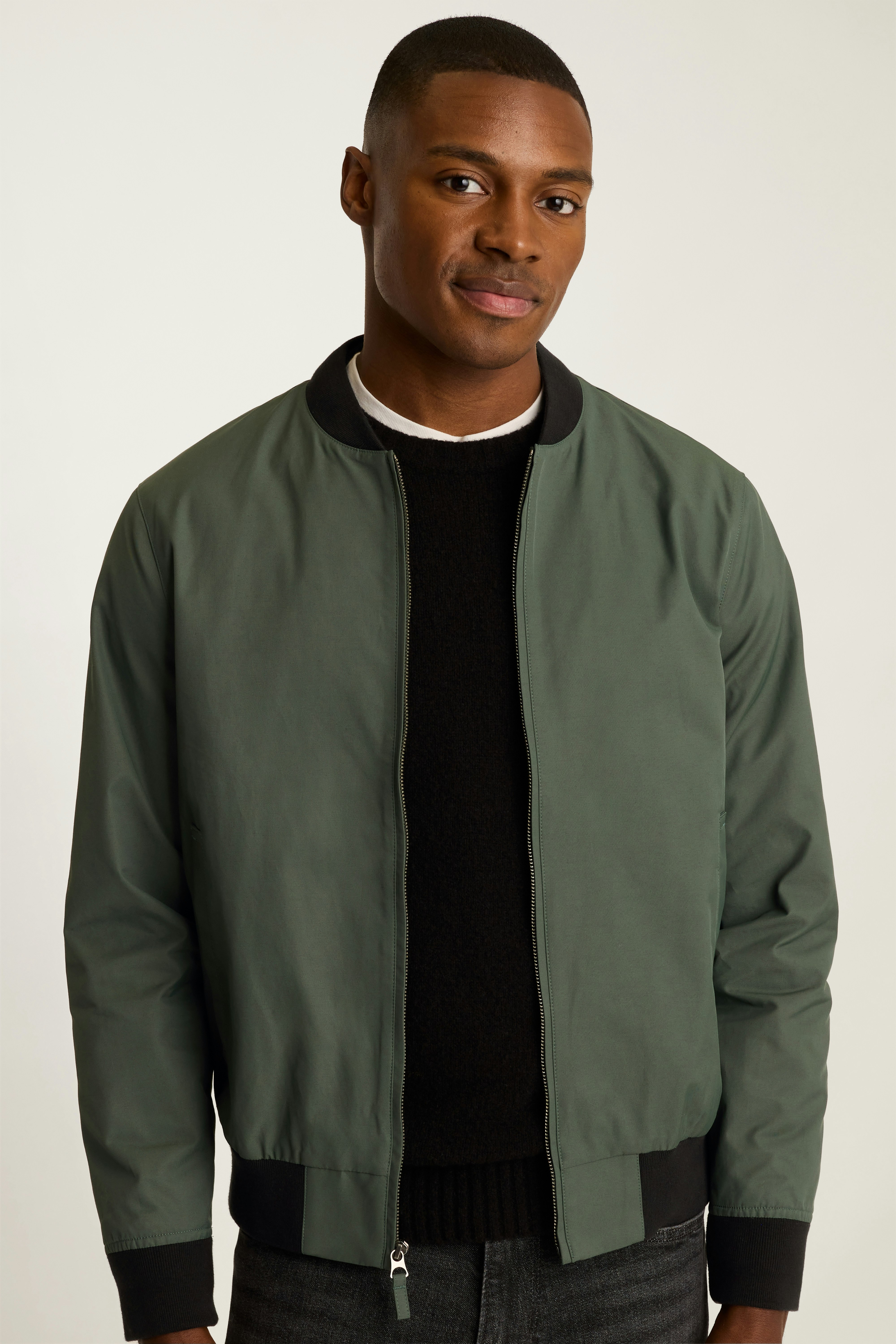 The Boulevard Bomber green gray