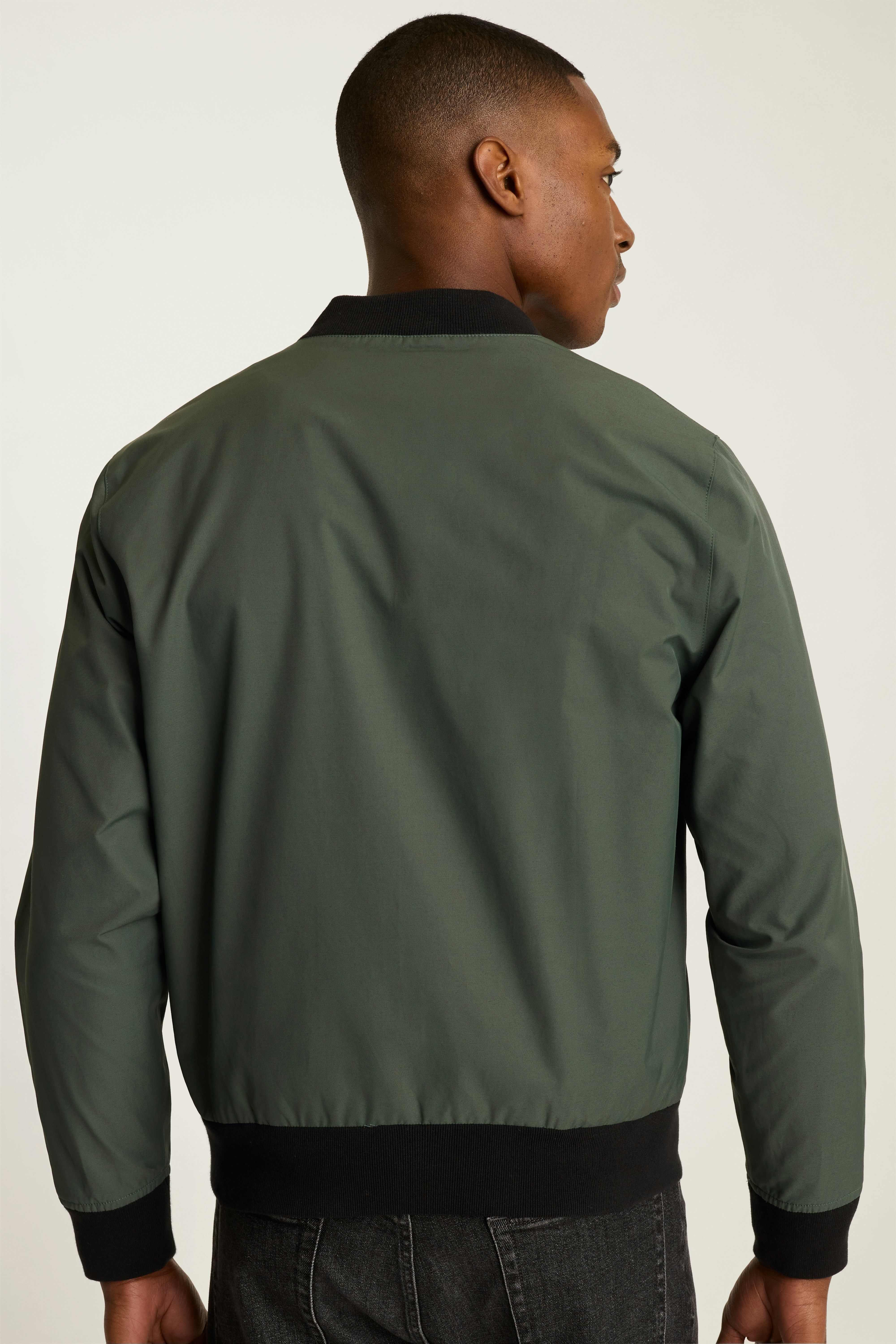 The Boulevard Bomber green gray