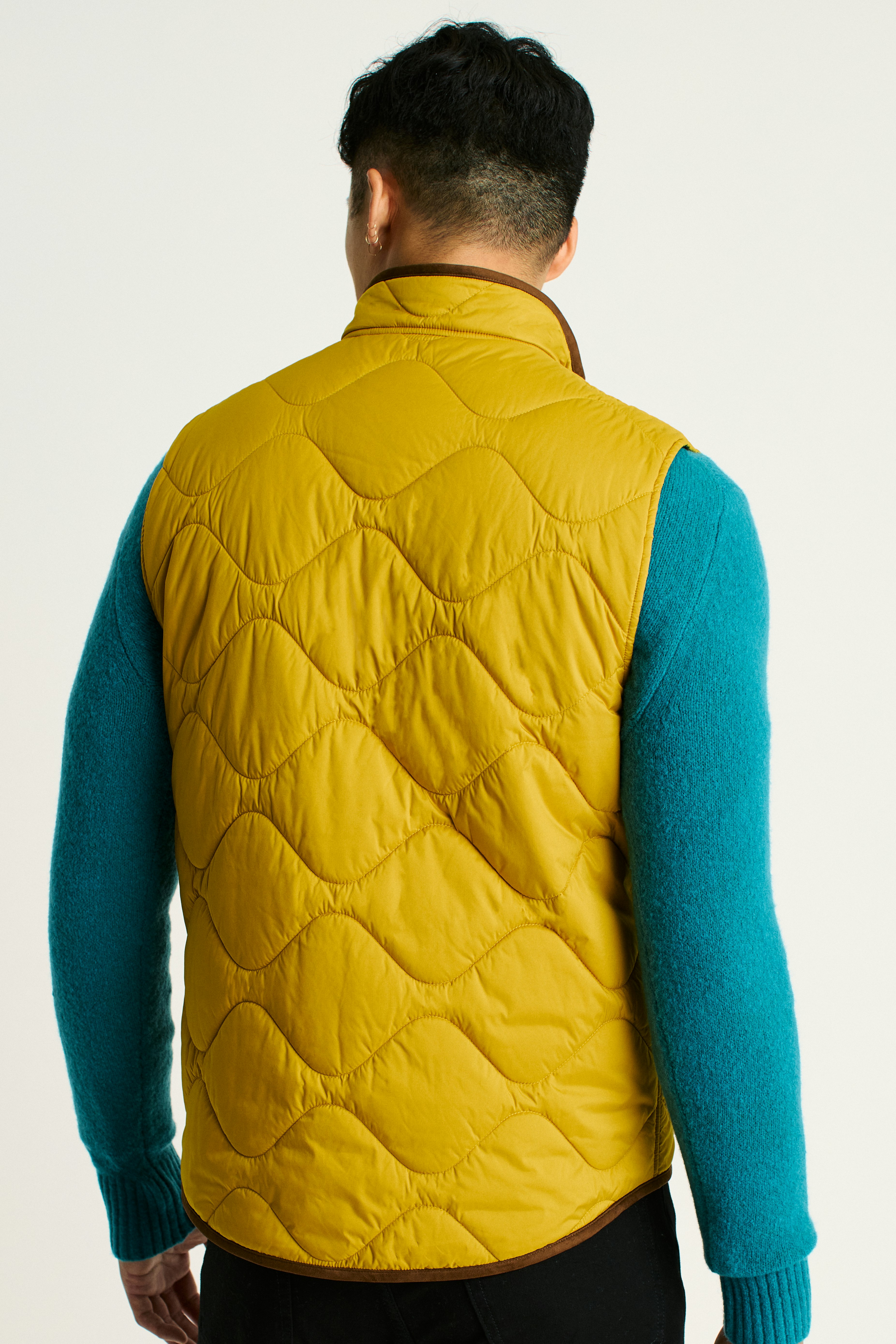 The Quilted Nylon Vest golden yellow 4 The Quilted Nylon Vest golden yellow