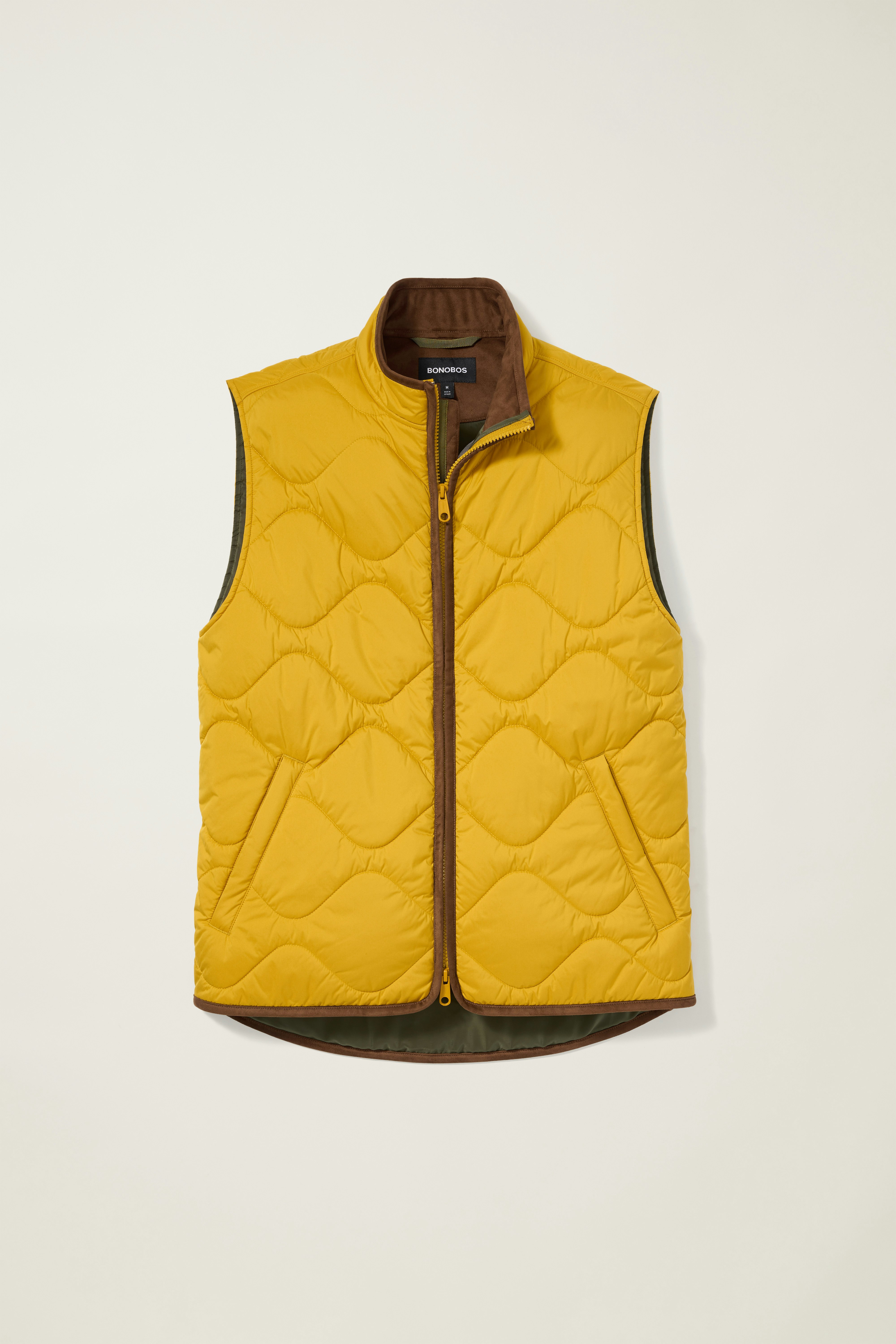 The Quilted Nylon Vest golden yellow 5 The Quilted Nylon Vest golden yellow