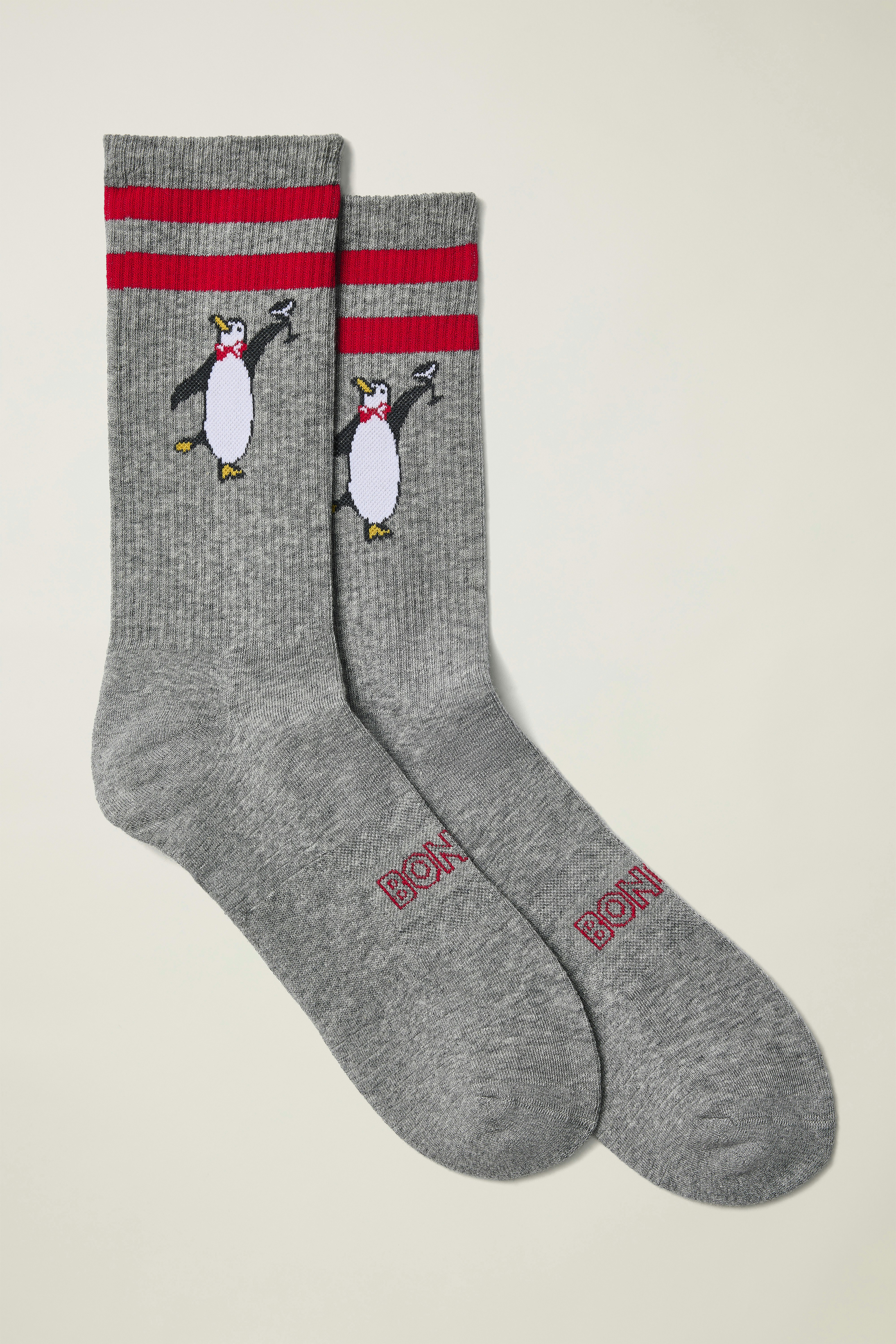 Bonobos Tube Sock grey holiday penguin