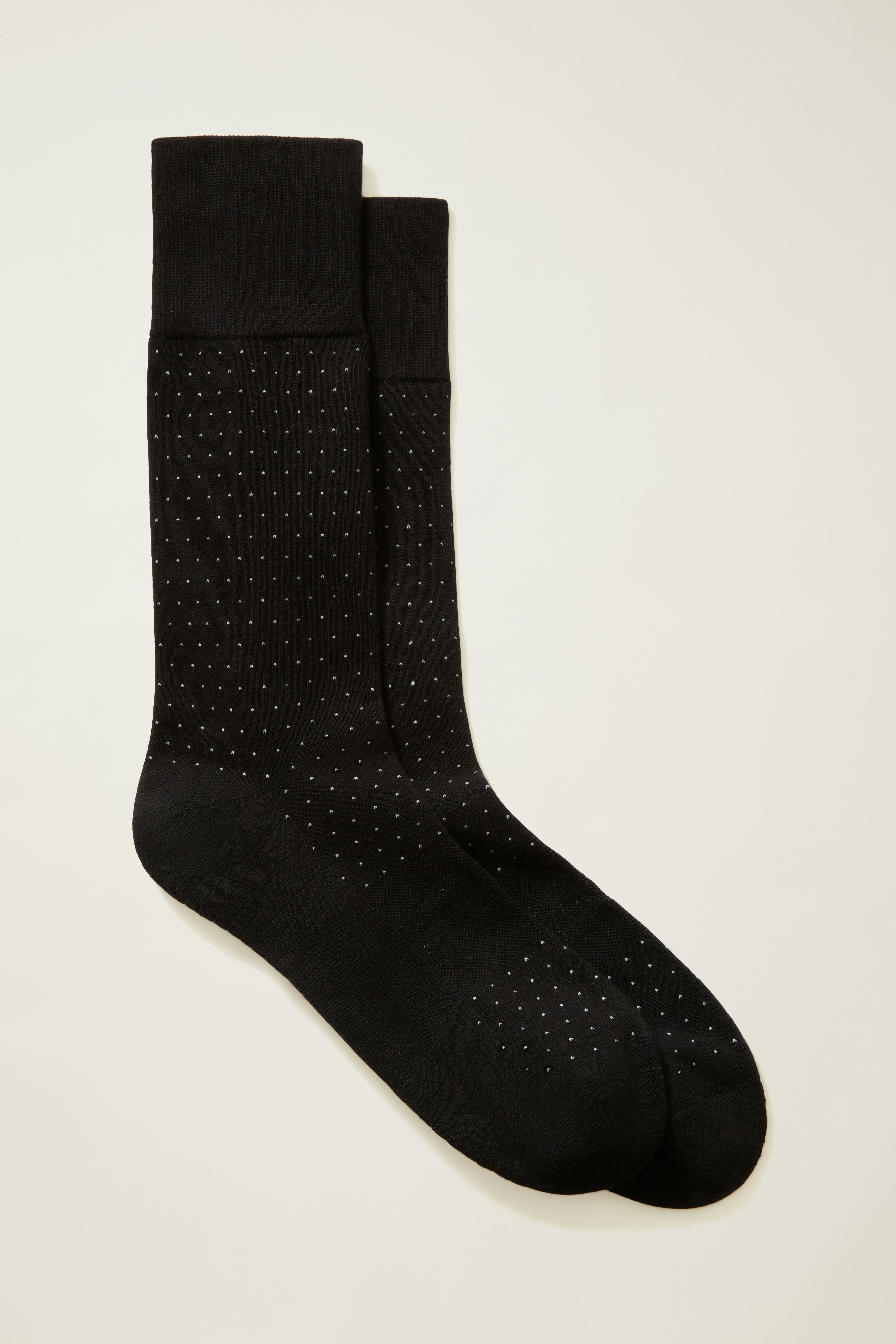 Soft Everyday Socks black pin dot