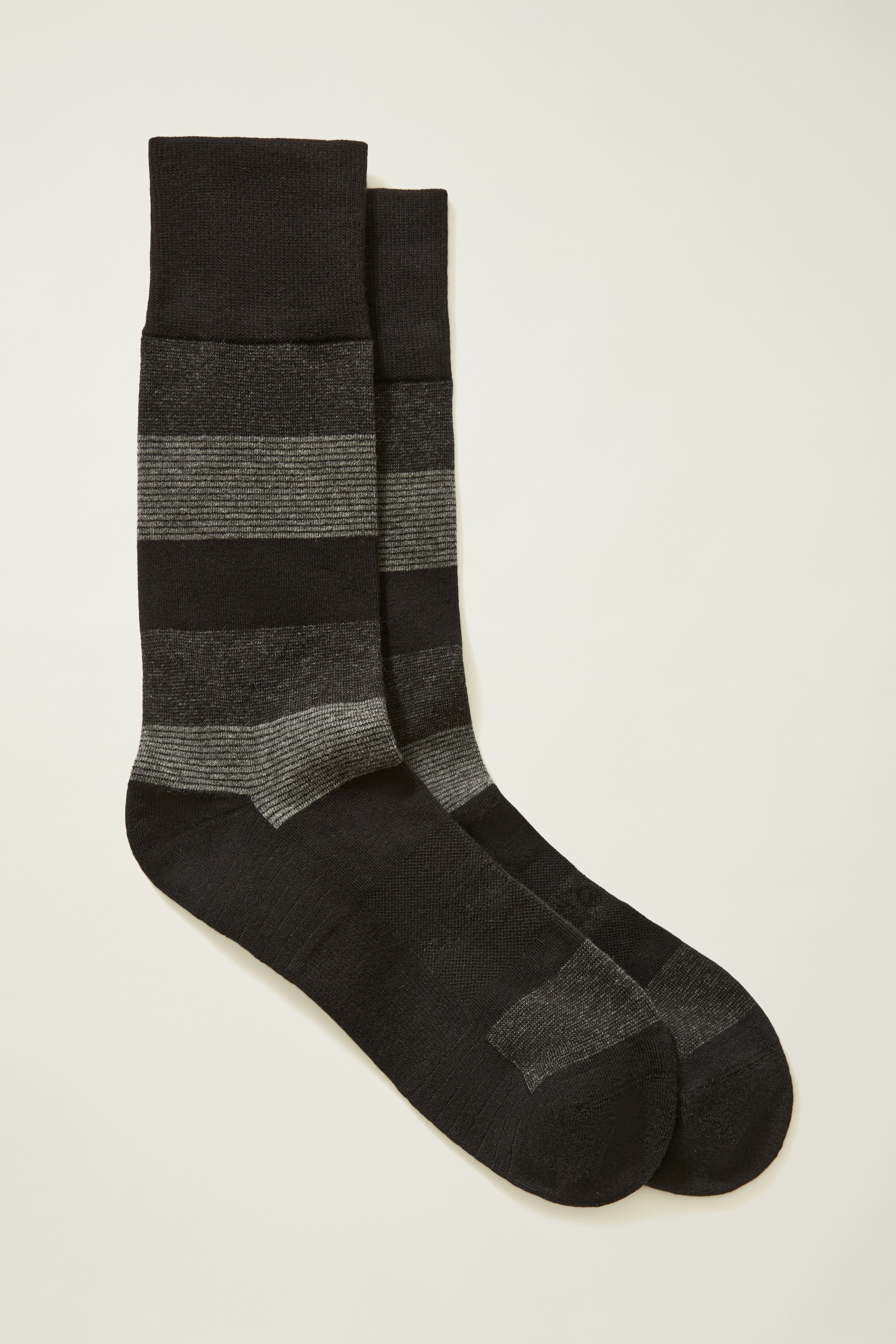 Soft Everyday Socks black stripe
