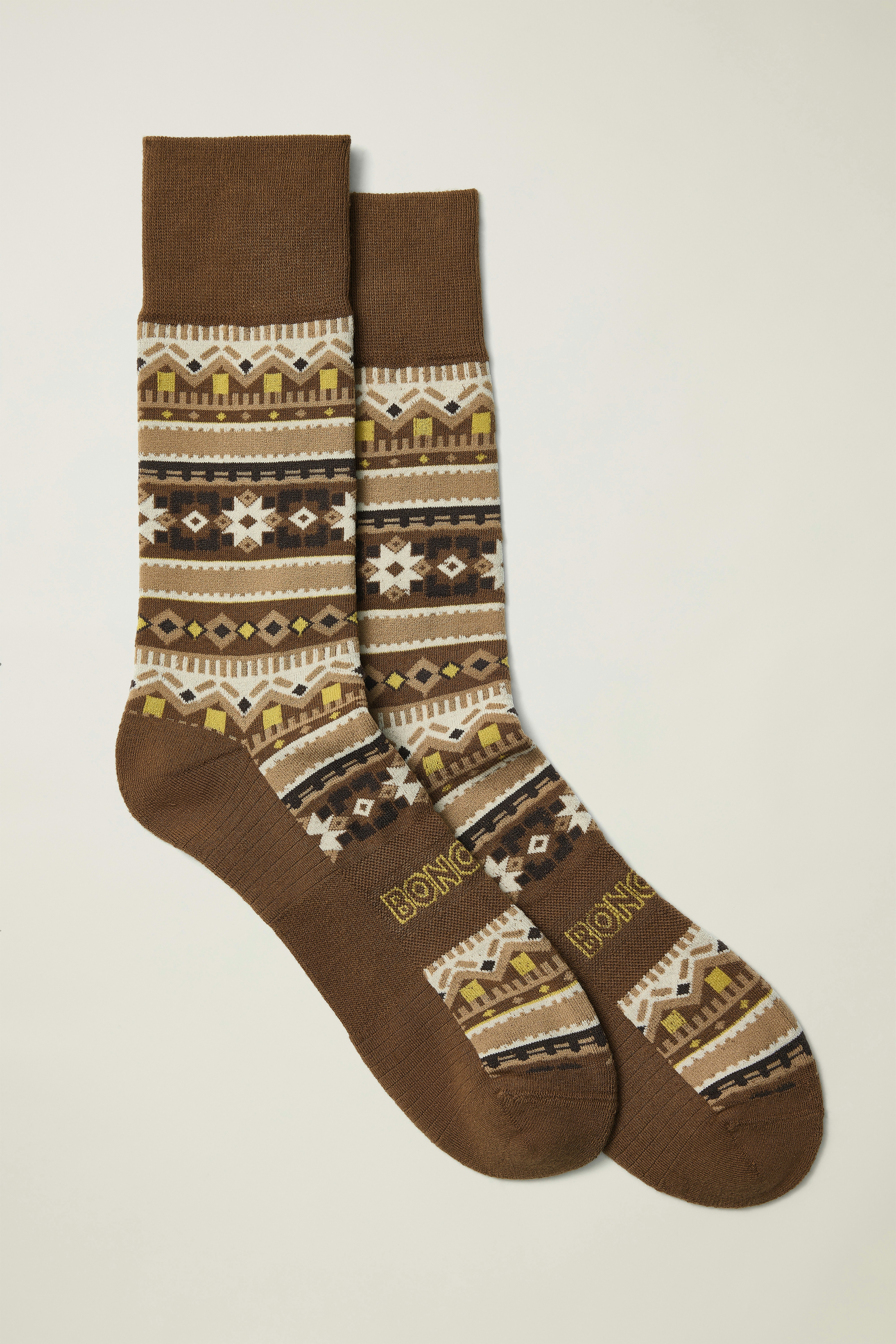 Soft Everyday Socks beige fair isle