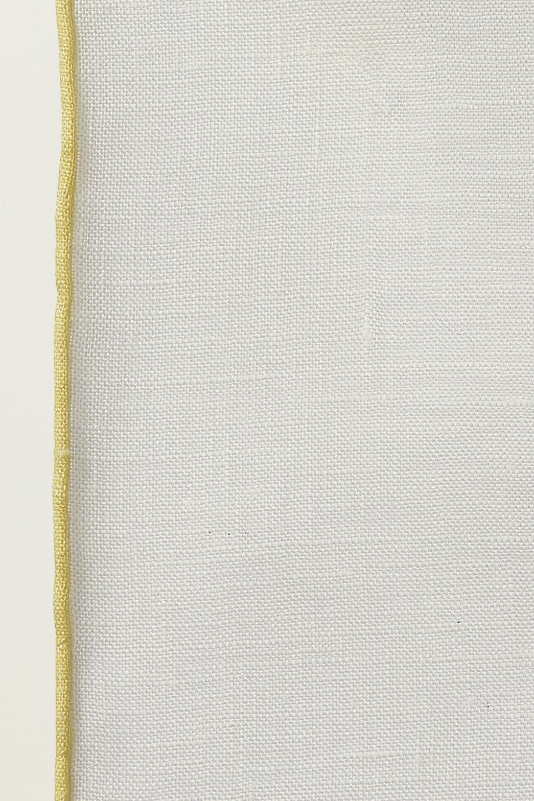 Premium Pocket Square white with yellow tipping