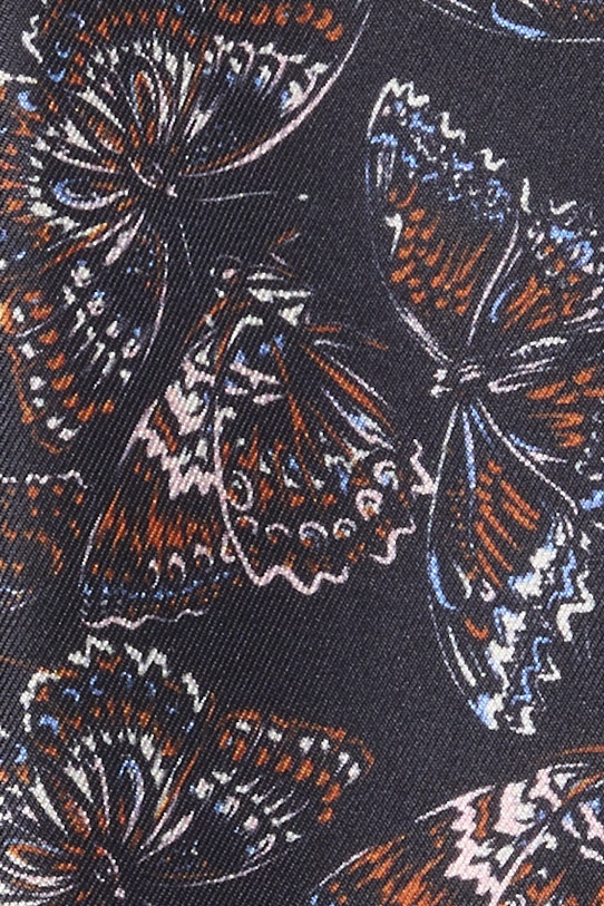 Premium Pocket Square black flutter frenzy