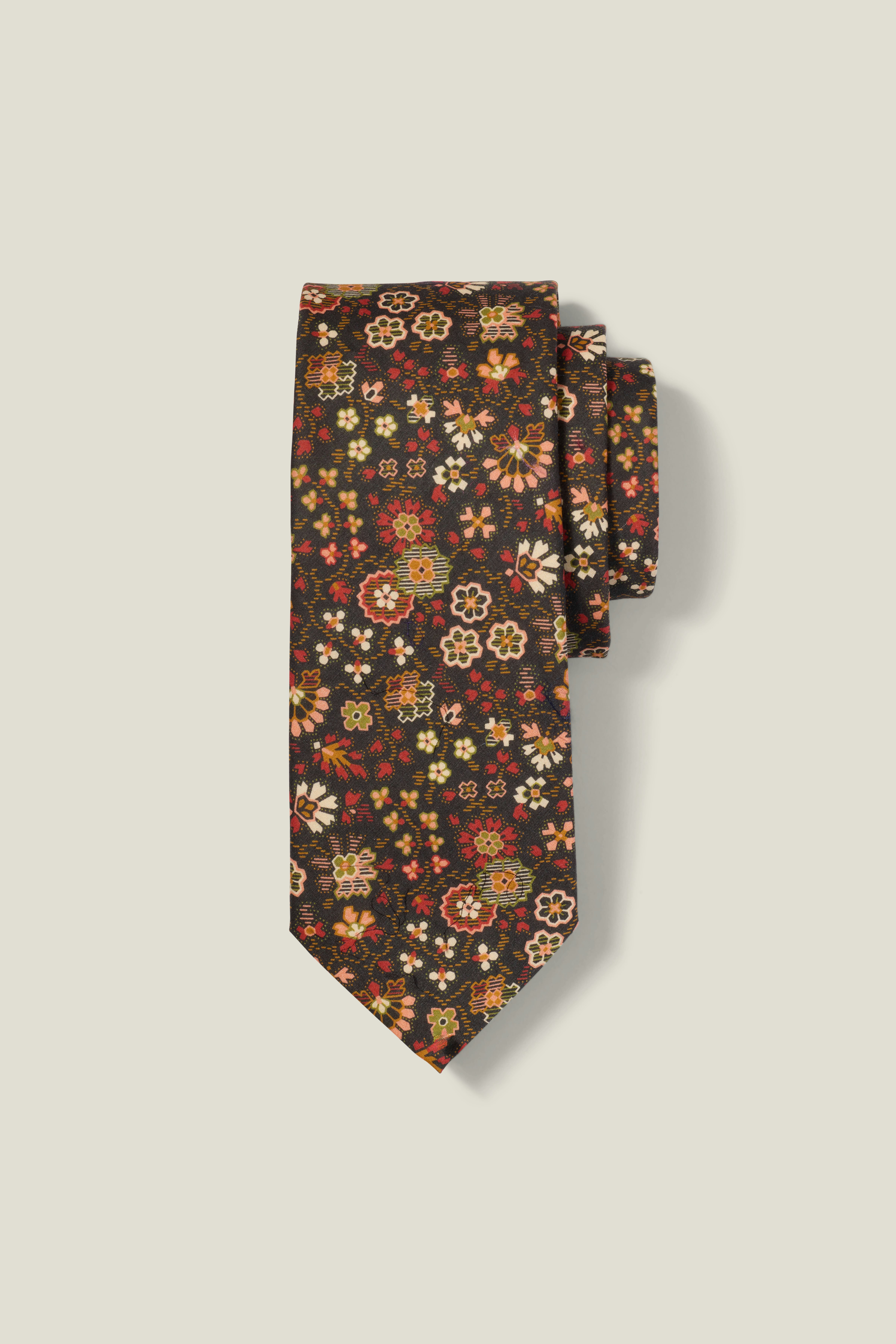 Cotton Necktie Made With Liberty Fabric black alastair felicity
