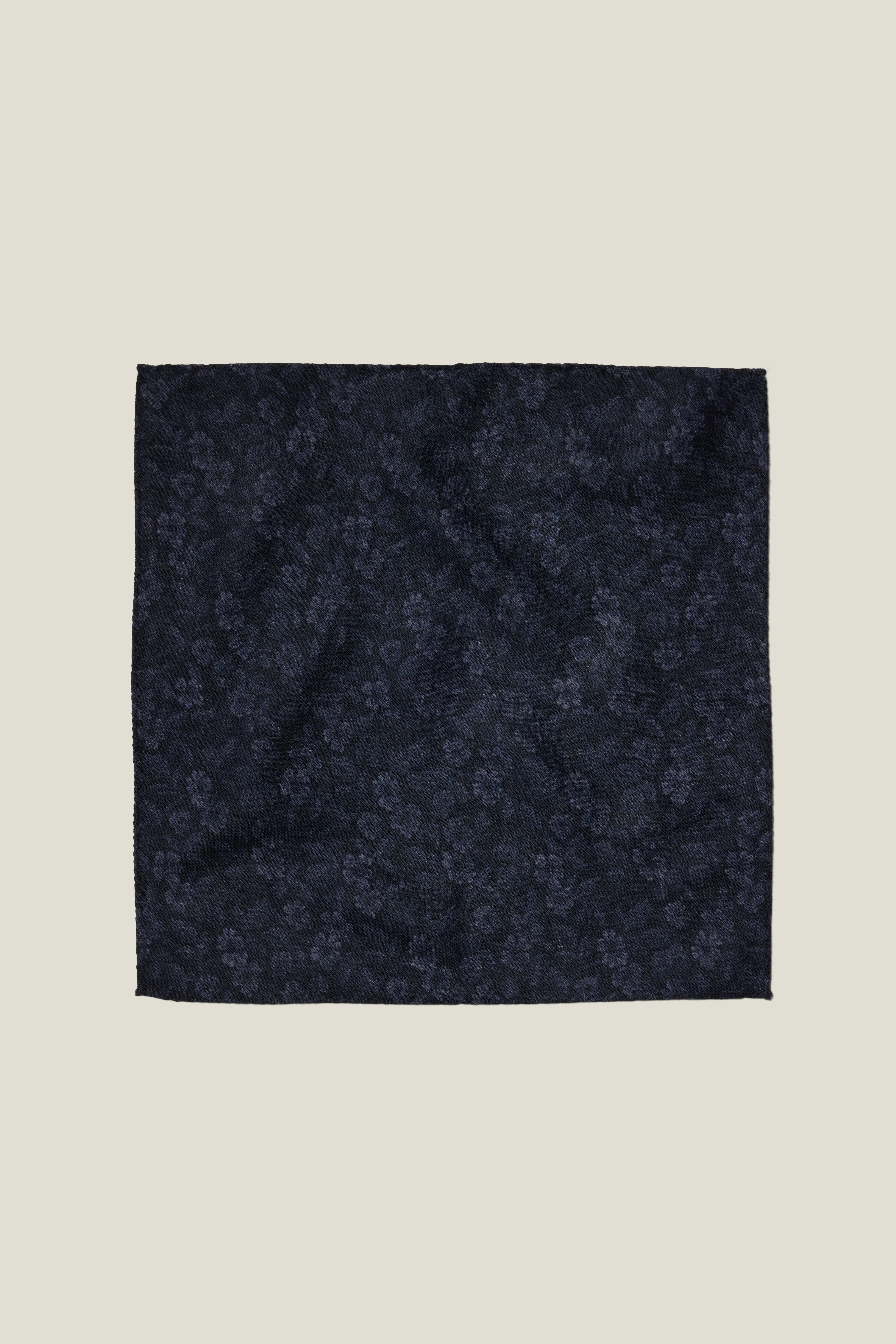 Premium Pocket Square blue perugia floral