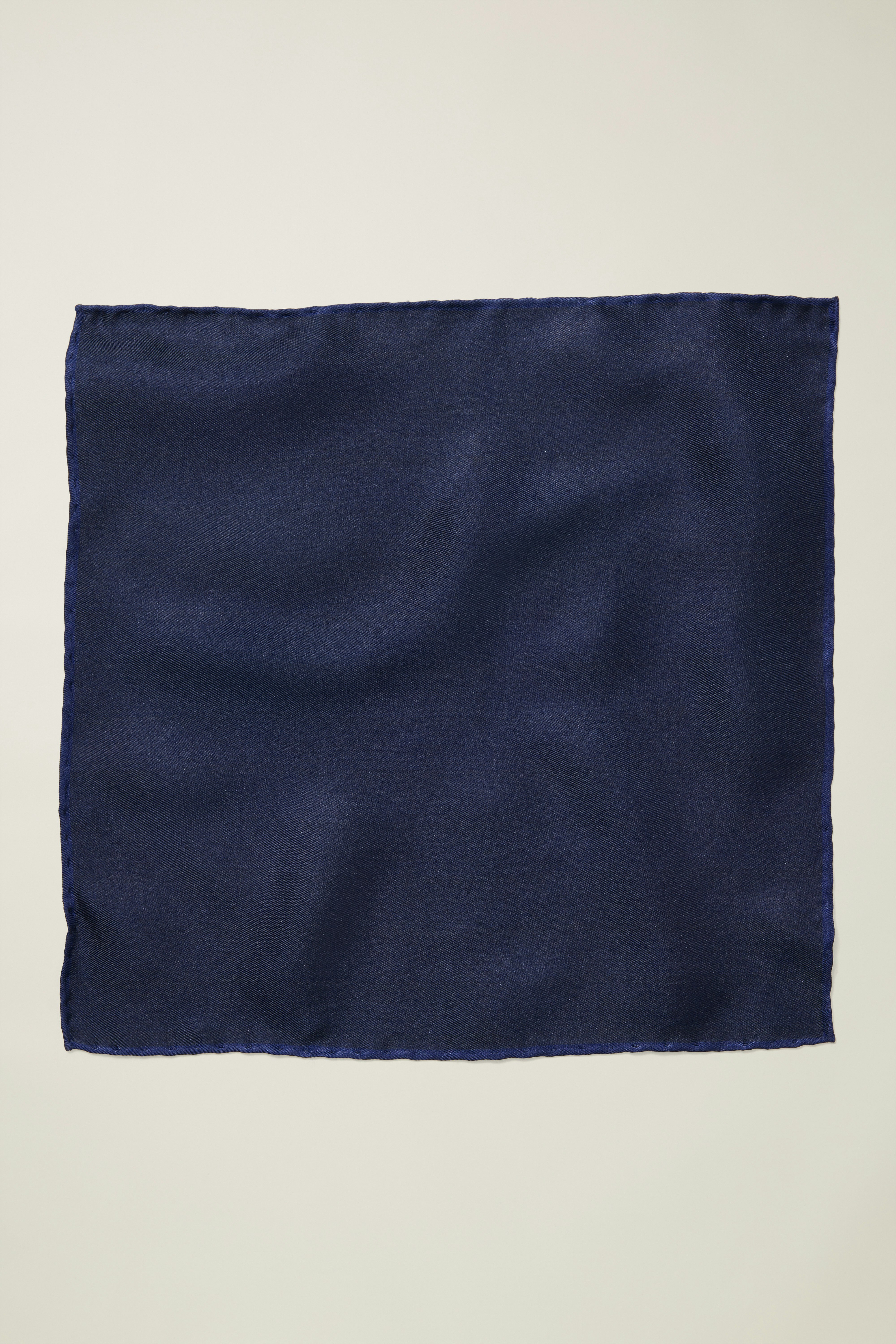 Premium Pocket Square navy with blue tipping