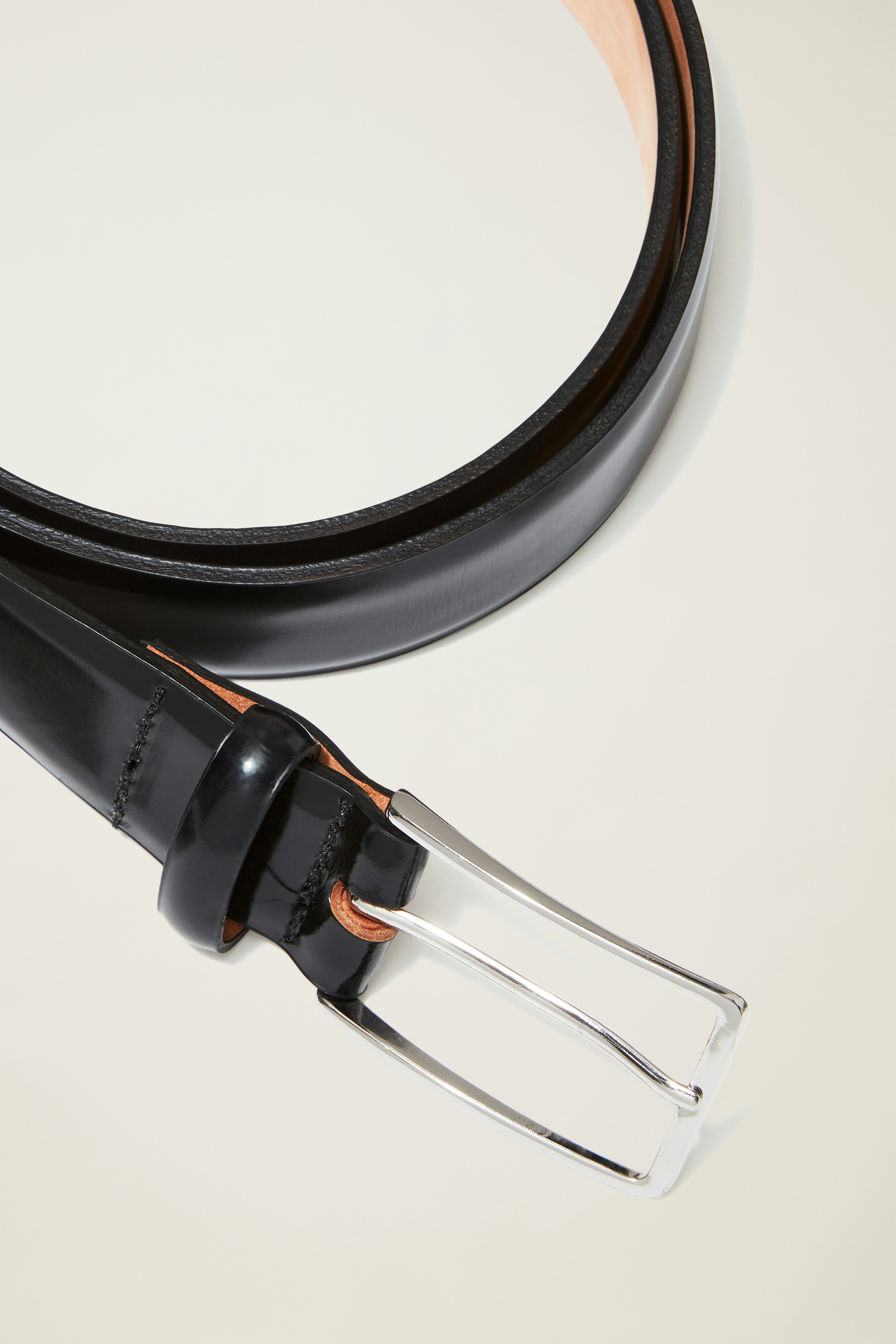 Premium Leather Dress Belt black