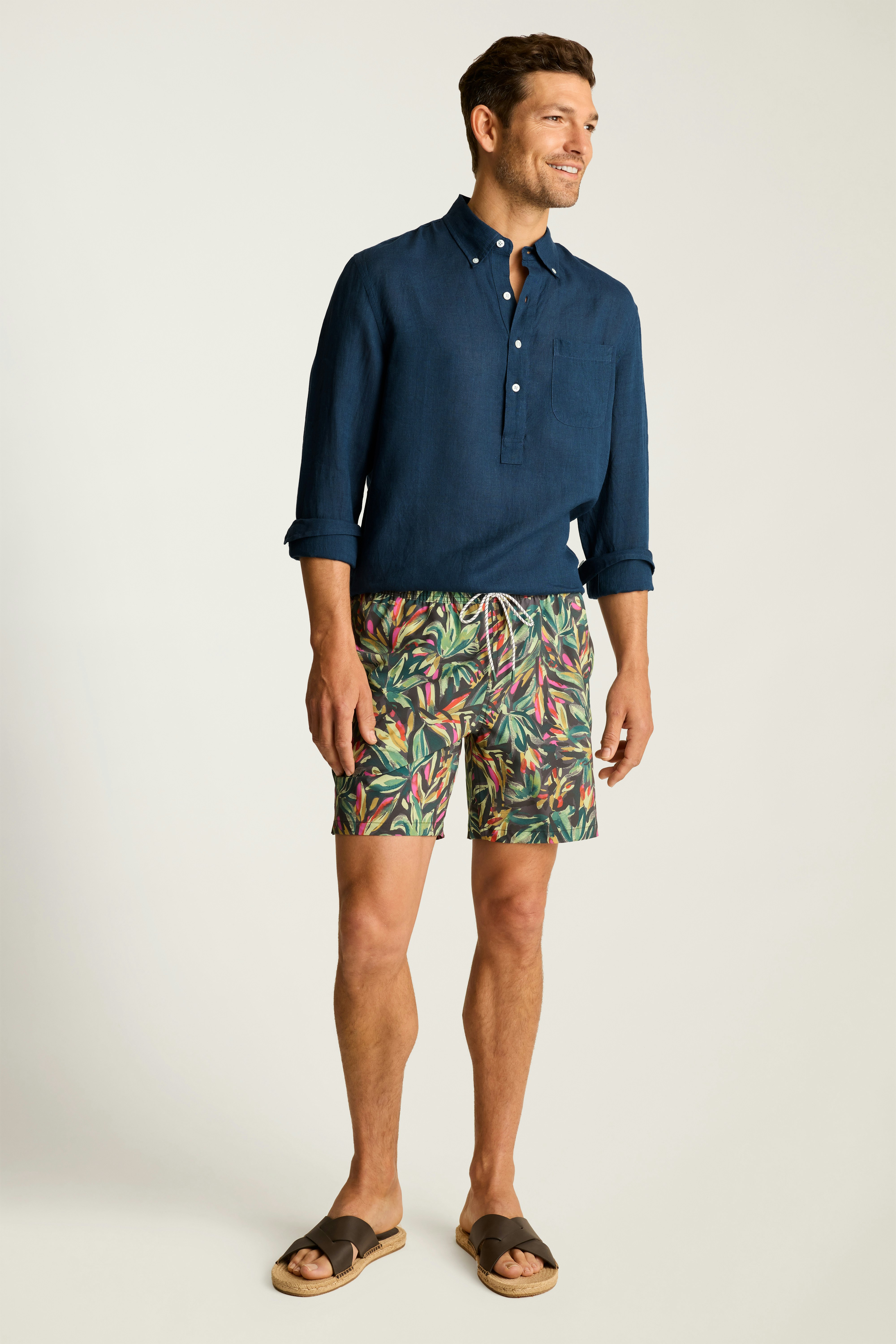 Everyday Linen Popover navy blue