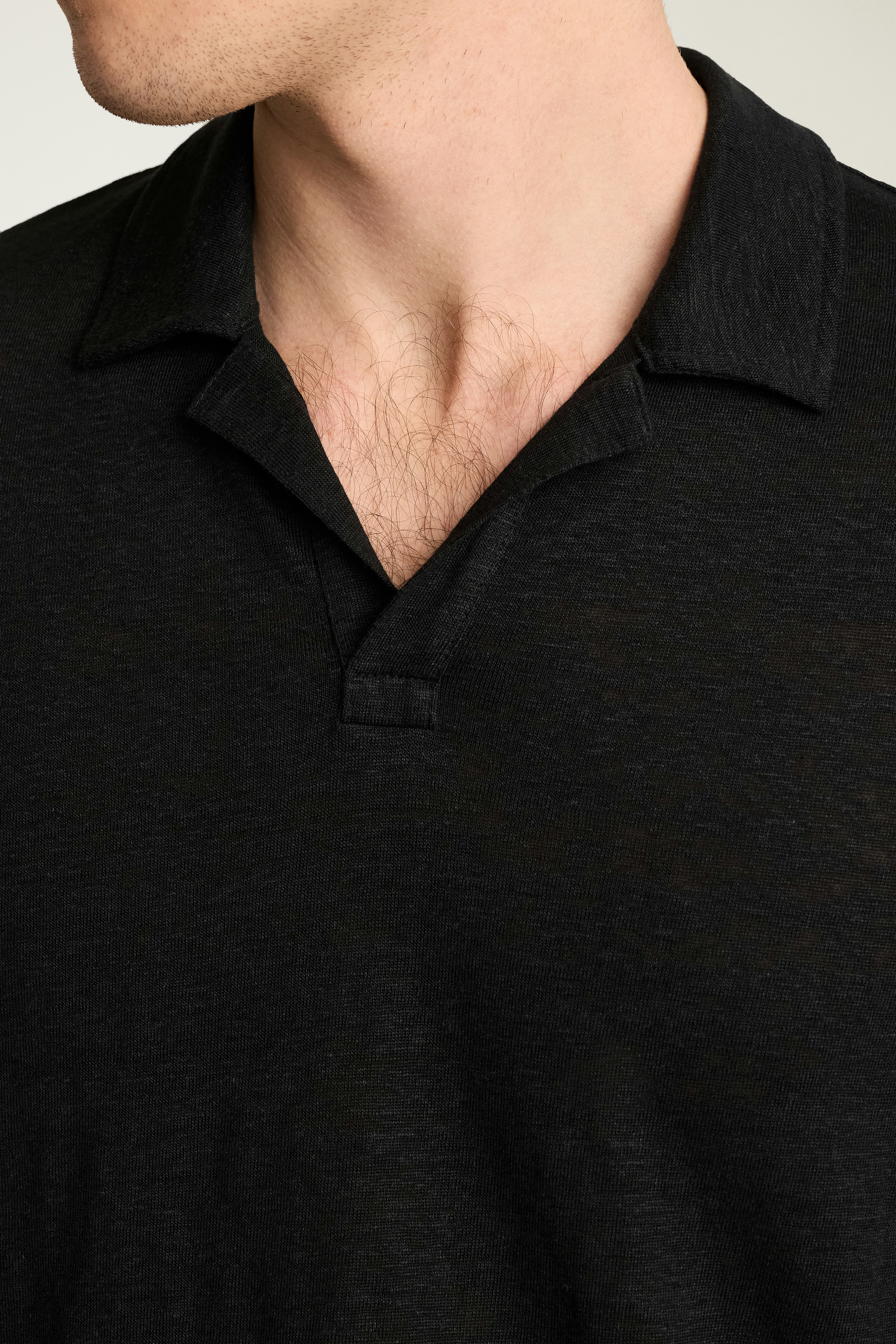 Linen Polo black