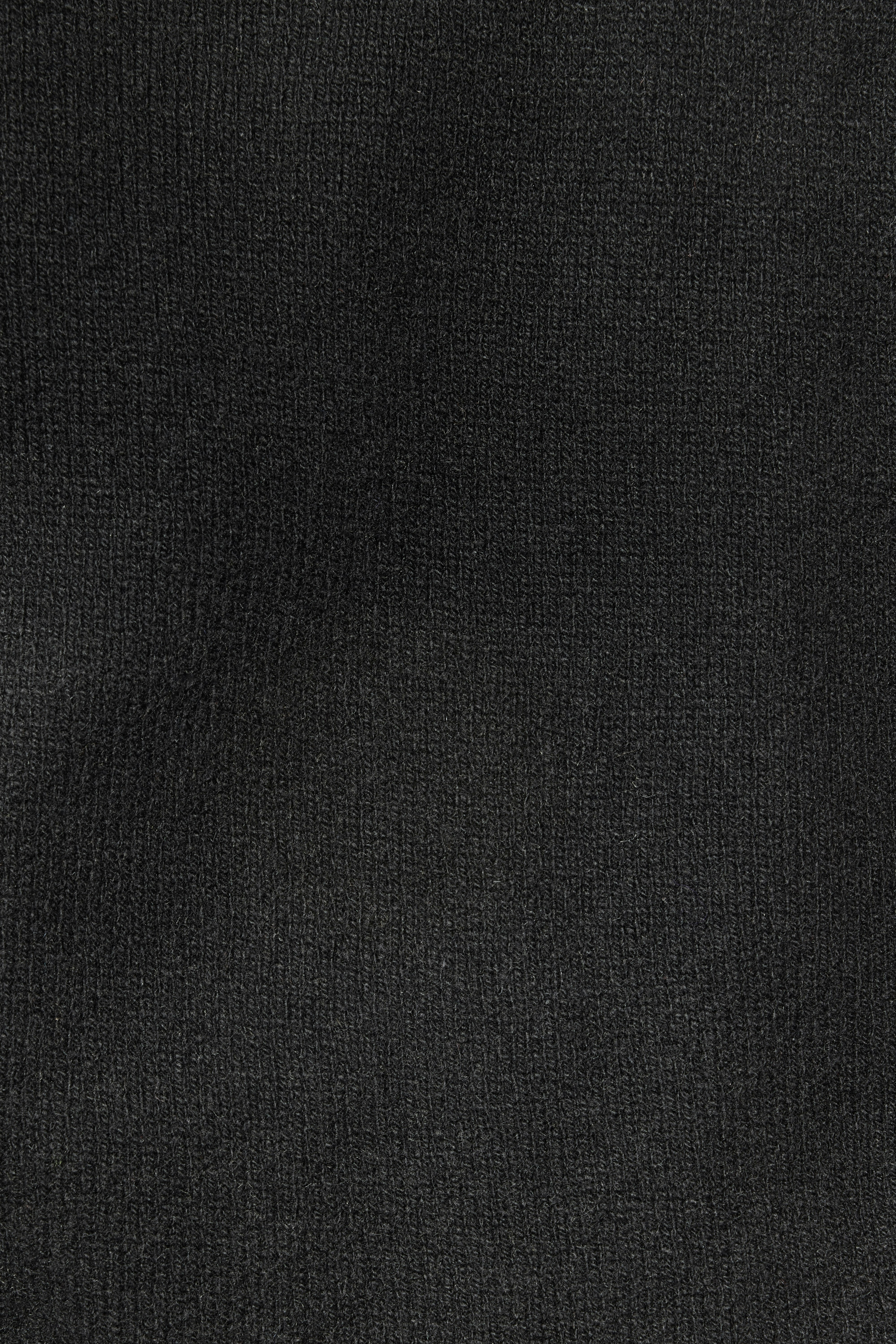 Italian Cashmere Knitted Scarf black