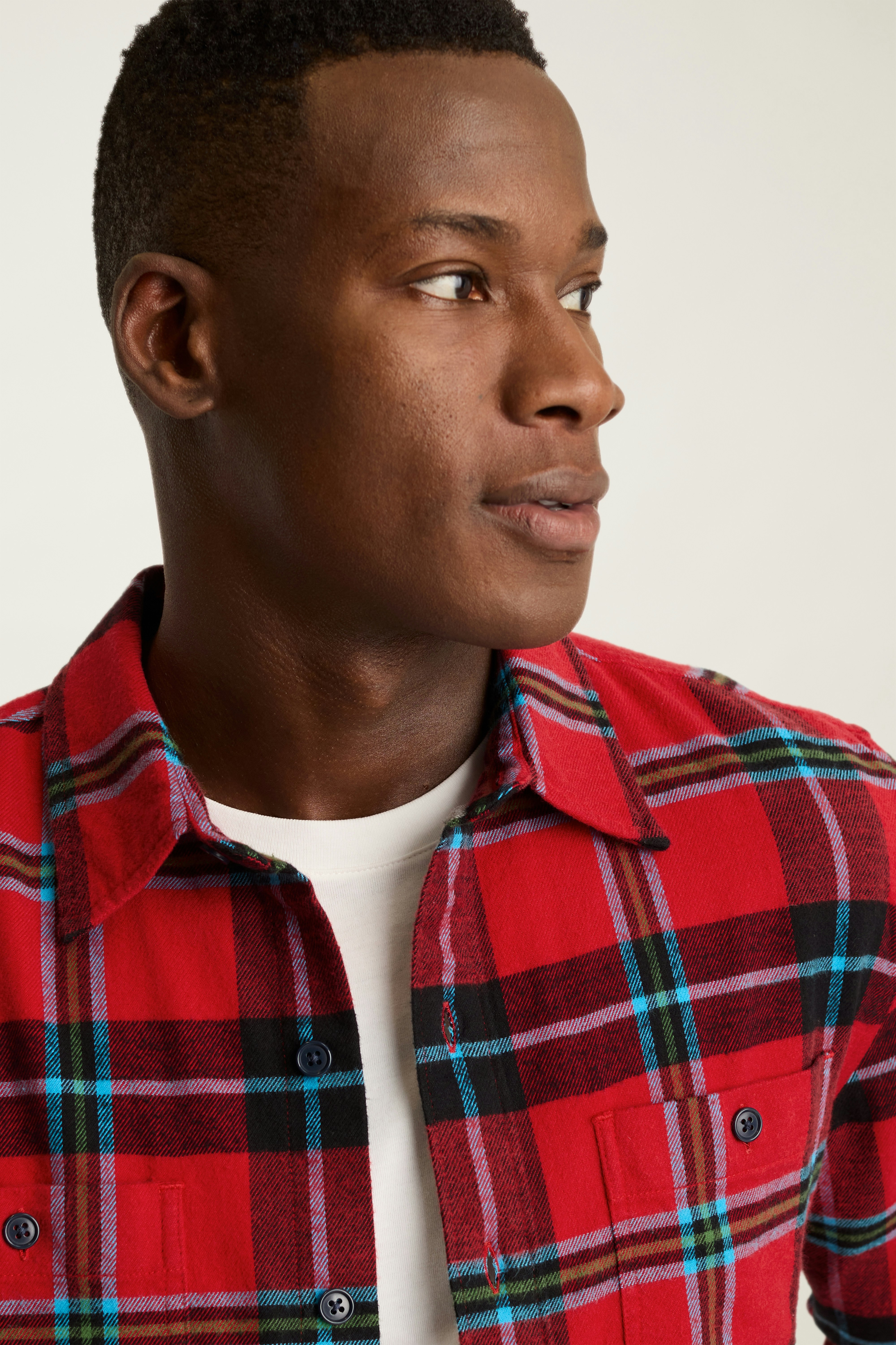 Fireside Flannel Shirt red blue freeman plaid