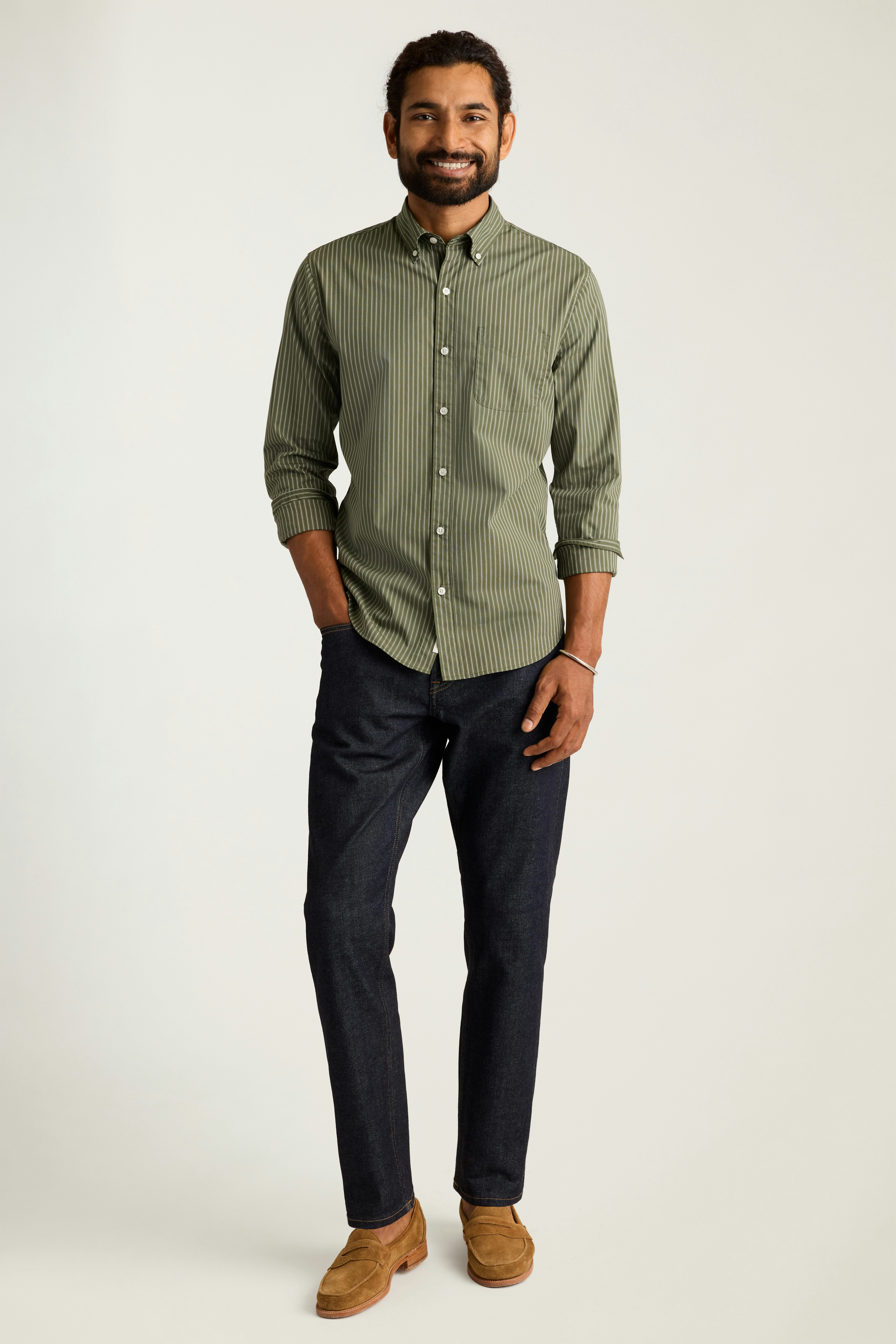 Everyday Shirt olive forlan stripe