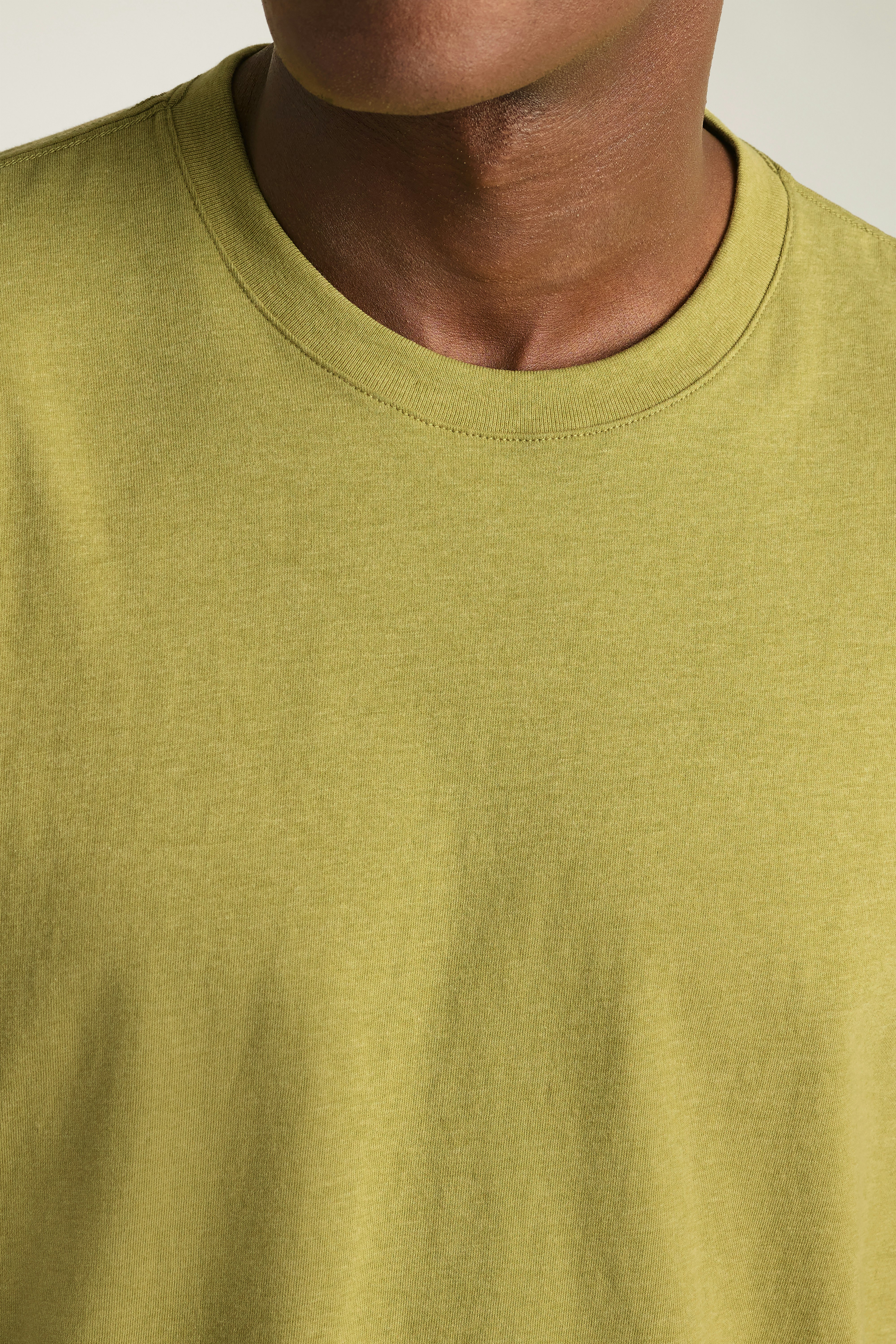 Forever Soft Cotton Tee mid green heather
