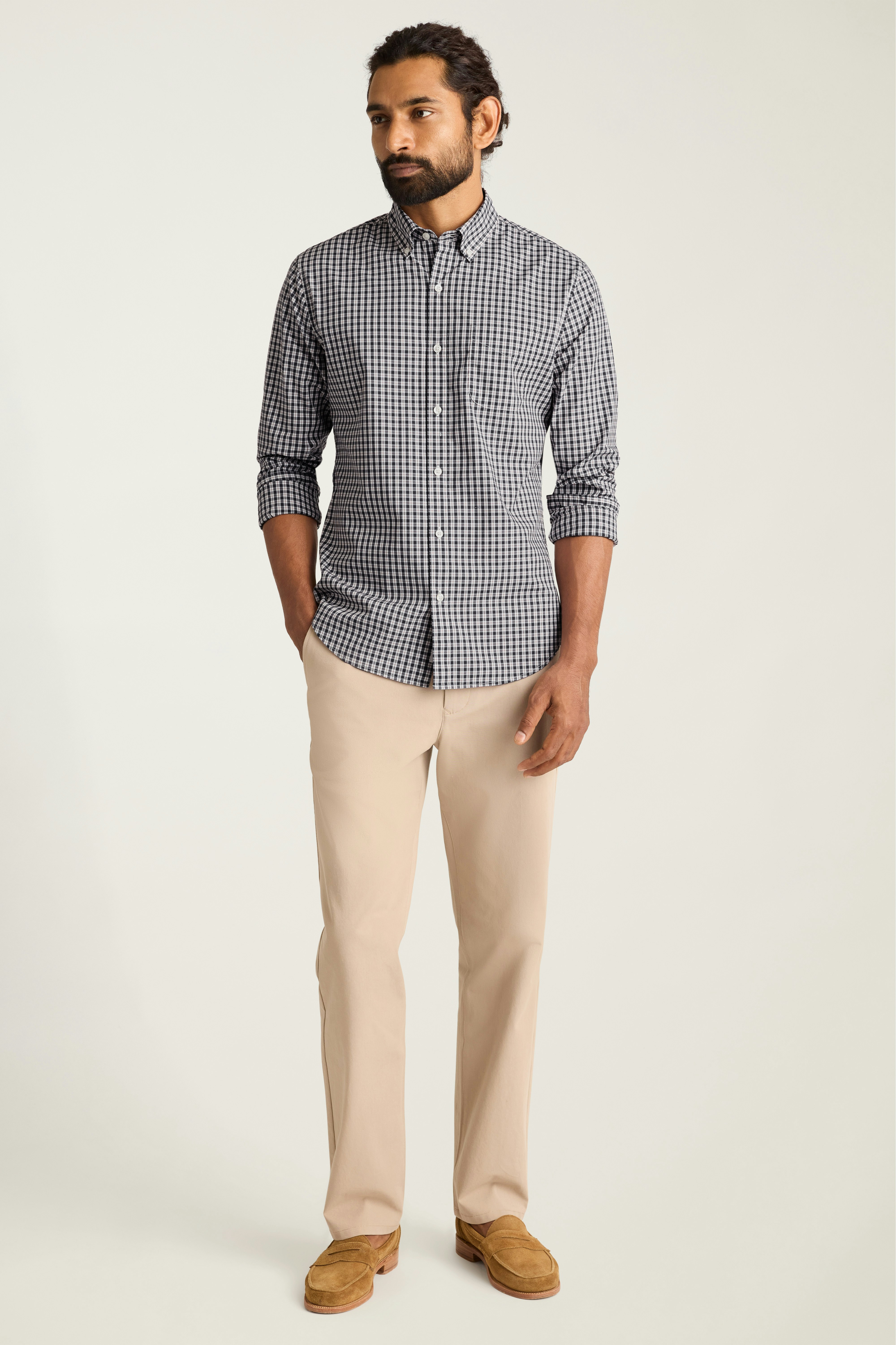 Everyday Shirt navy red carmine plaid