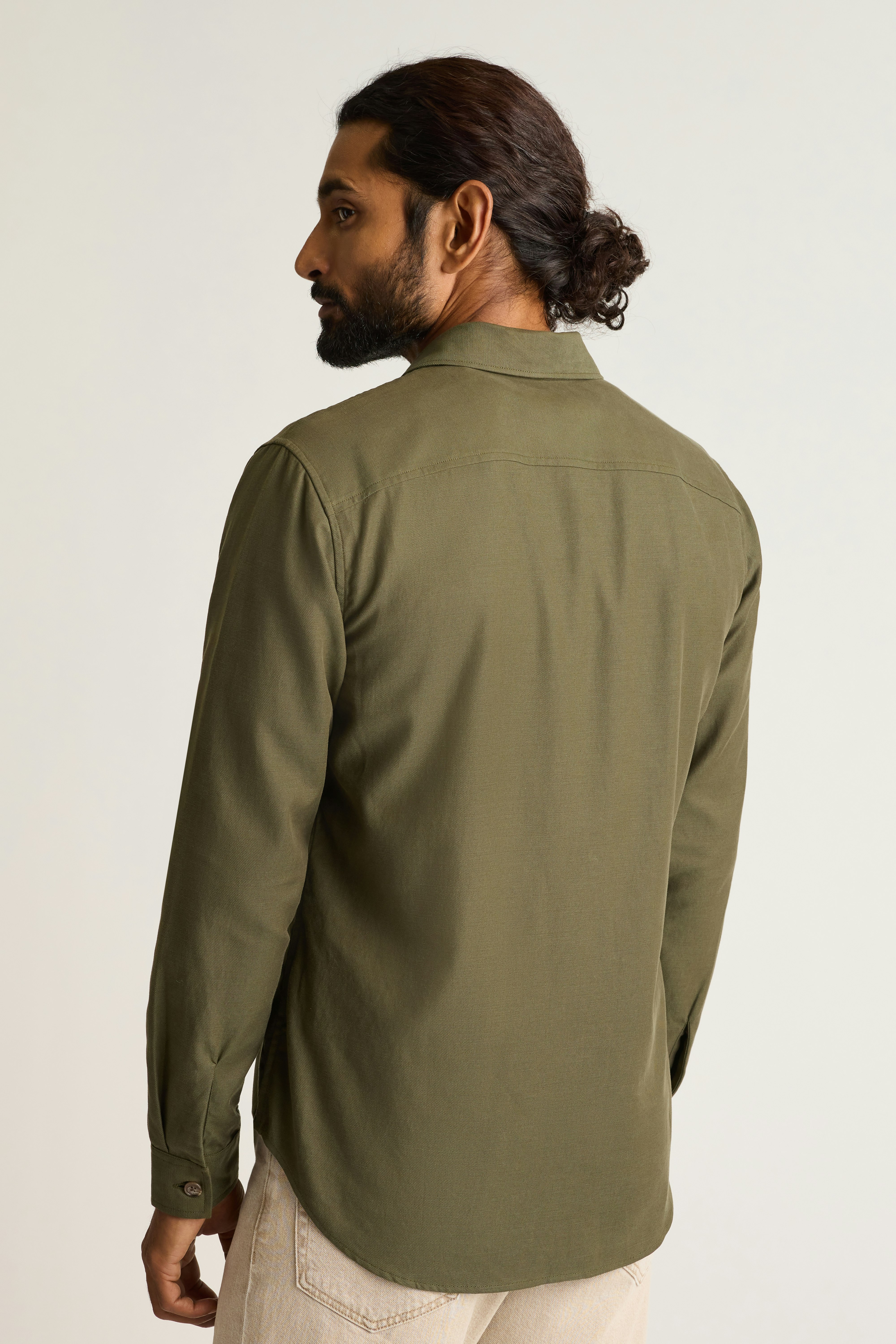 Garment-Dyed Utility Shirt deep forest green