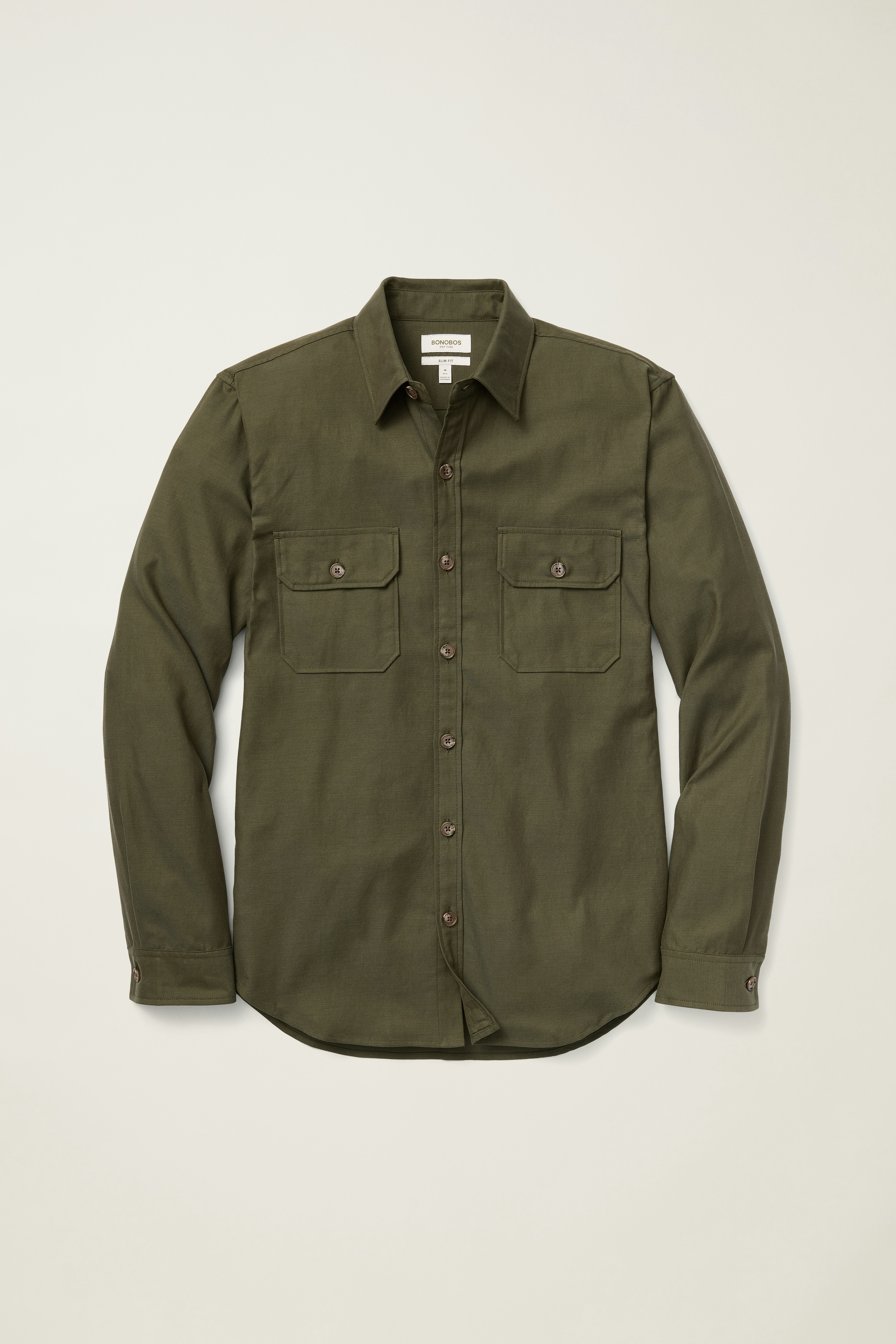 Garment-Dyed Utility Shirt deep forest green