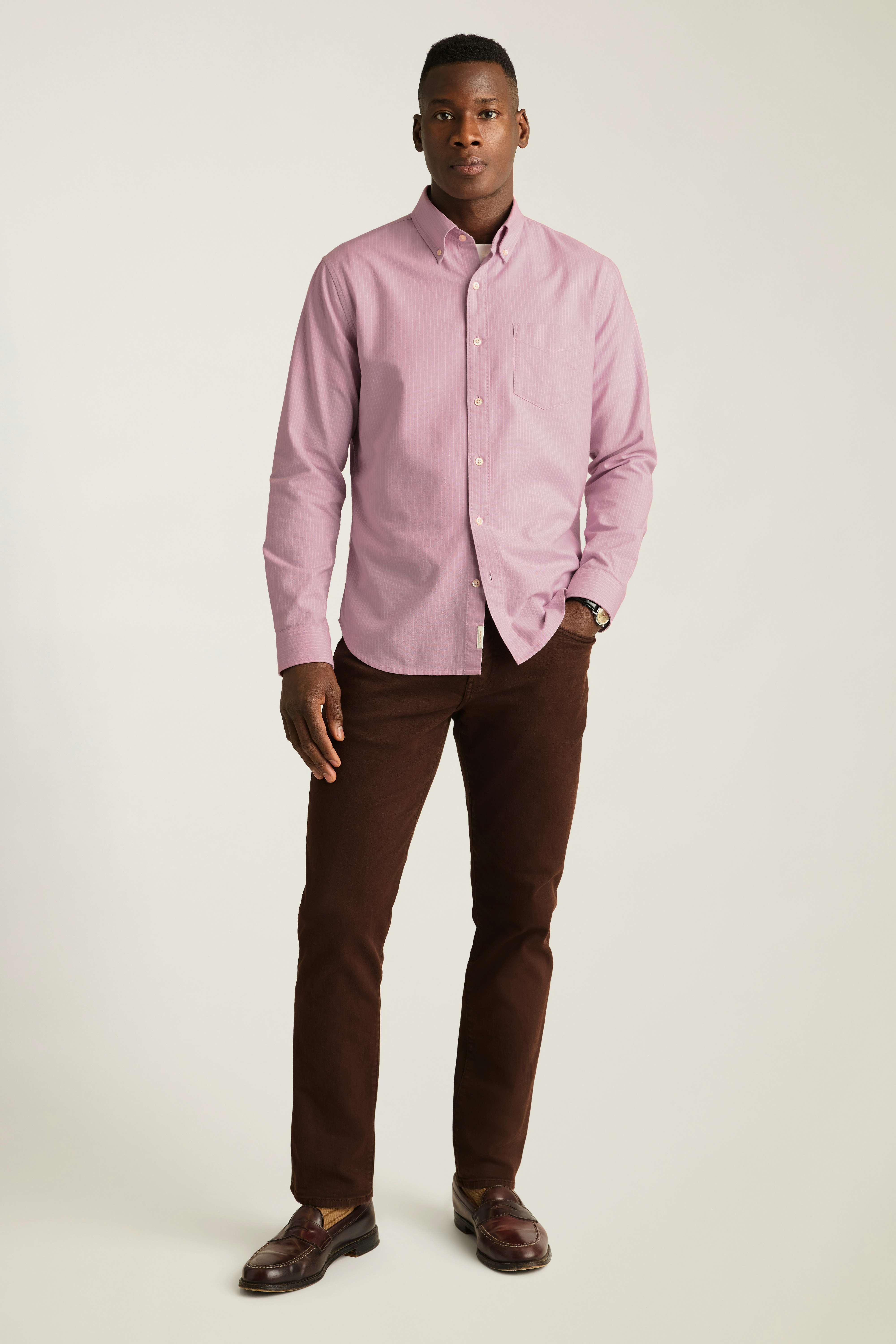 Everyday Oxford Shirt pink olsen stripe