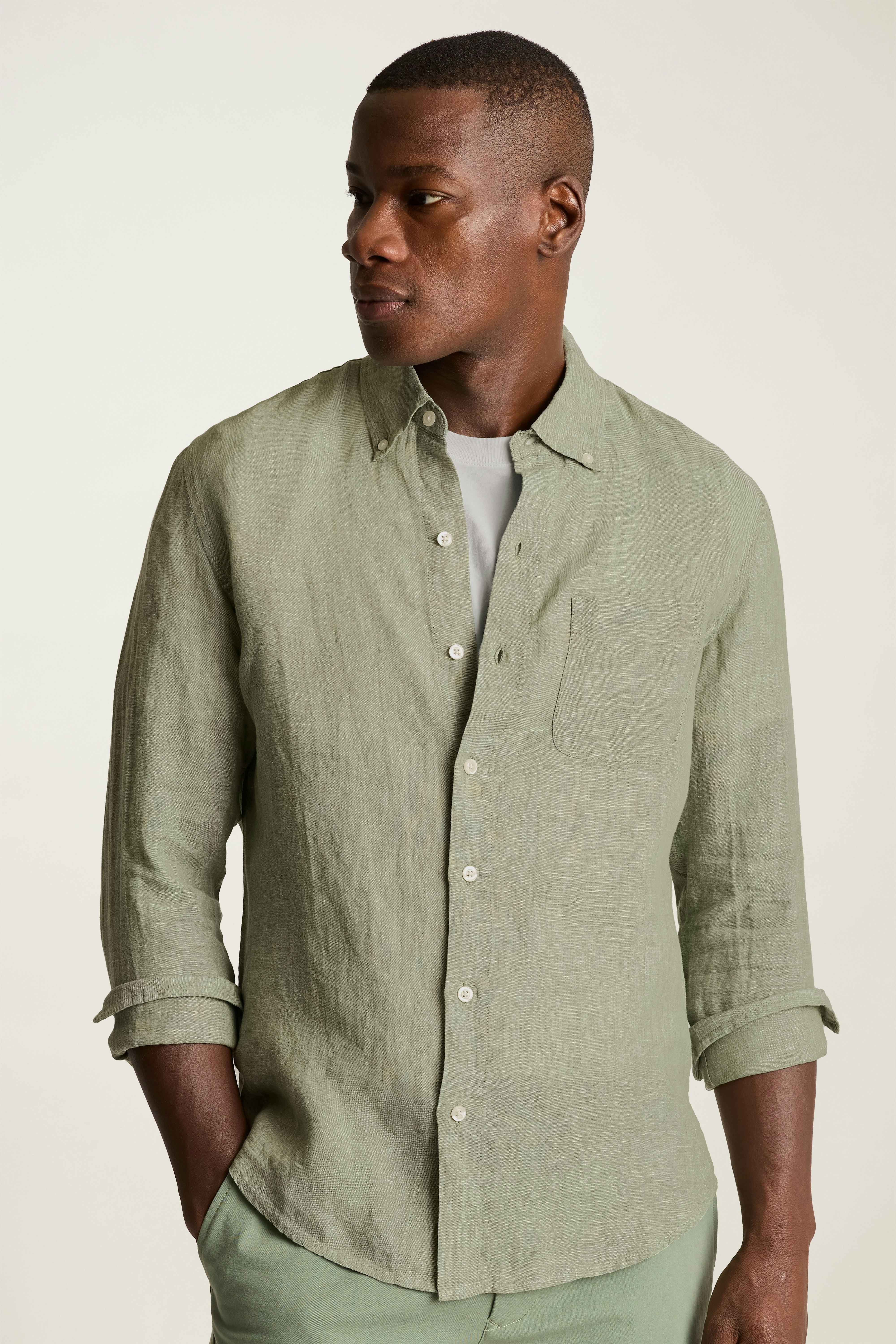 Everyday Linen Shirt dusty green