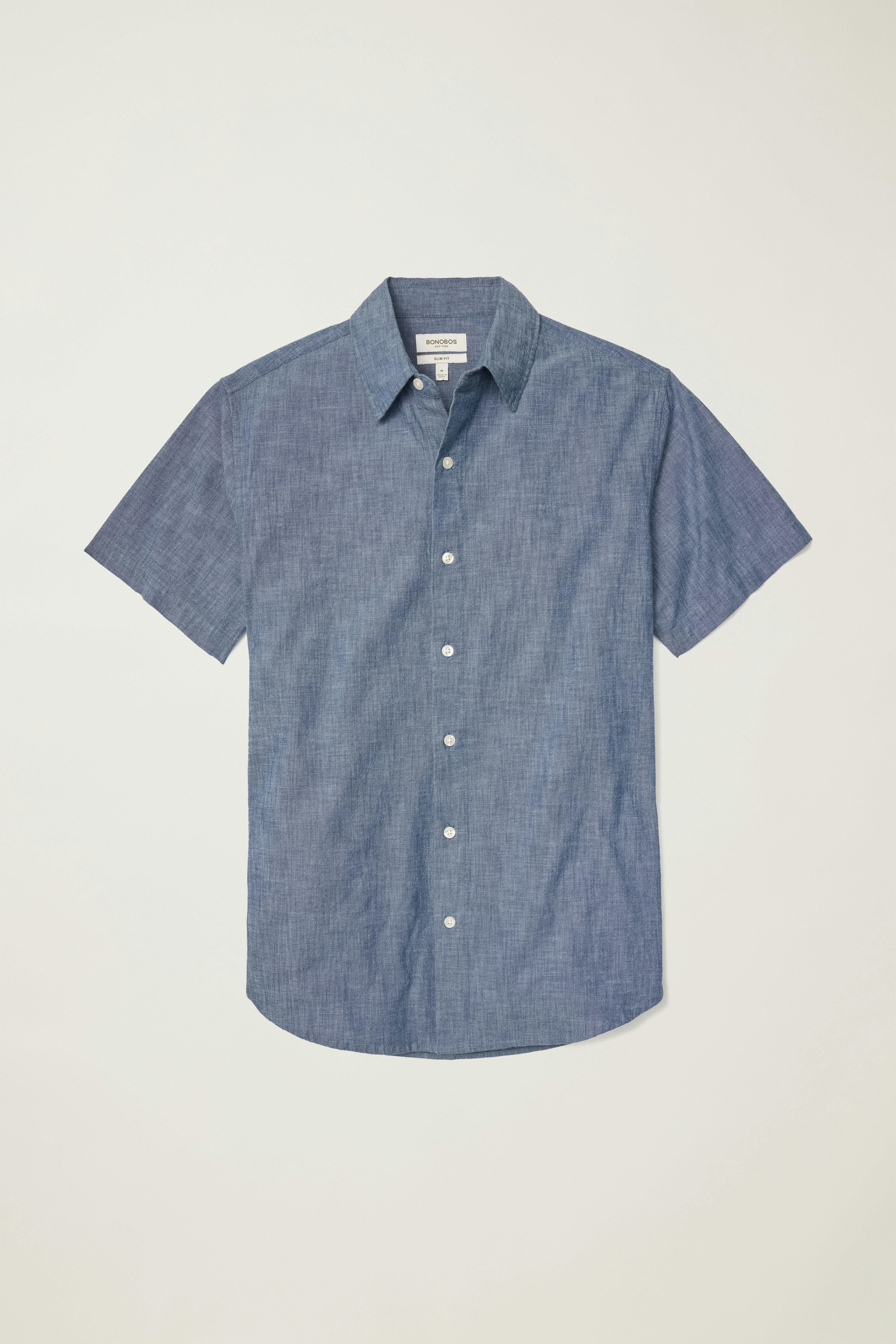 Riviera Short Sleeve Shirt - Athletic Fit dark wash chambray