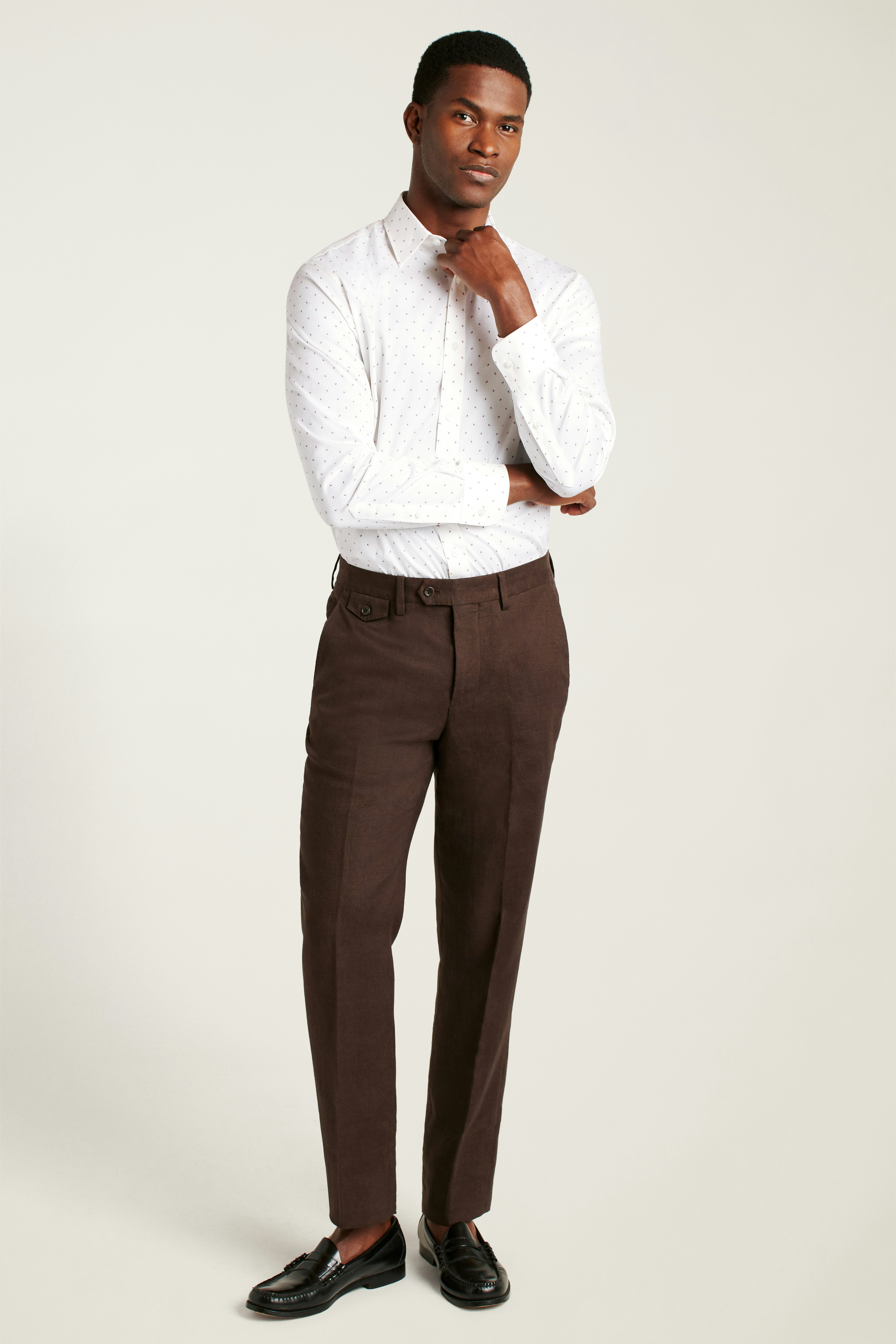 Weekday Warrior Dress Shirt white petal shadow geo