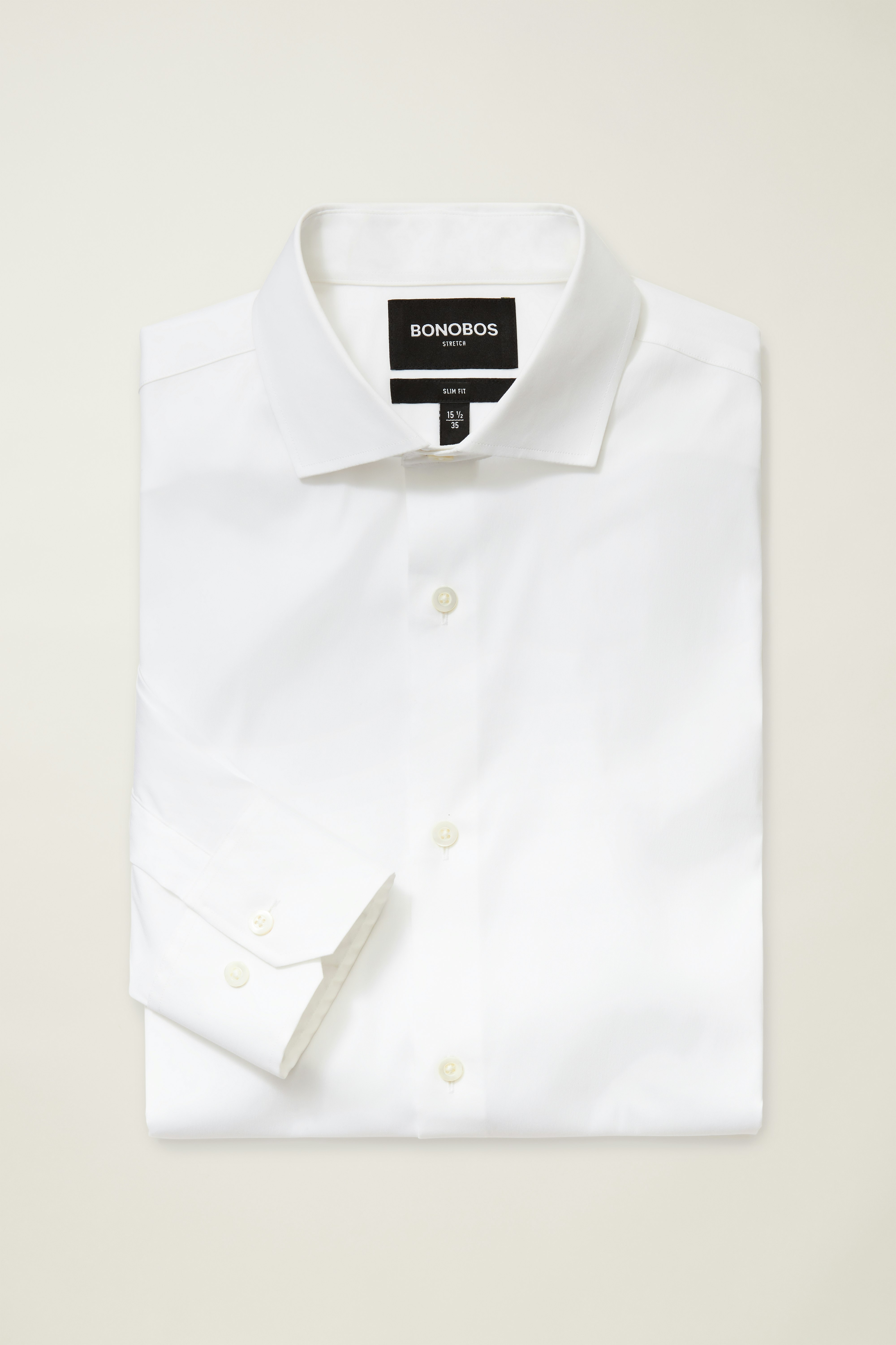 Jetsetter Stretch Dress Shirt - Athletic Fit solid white