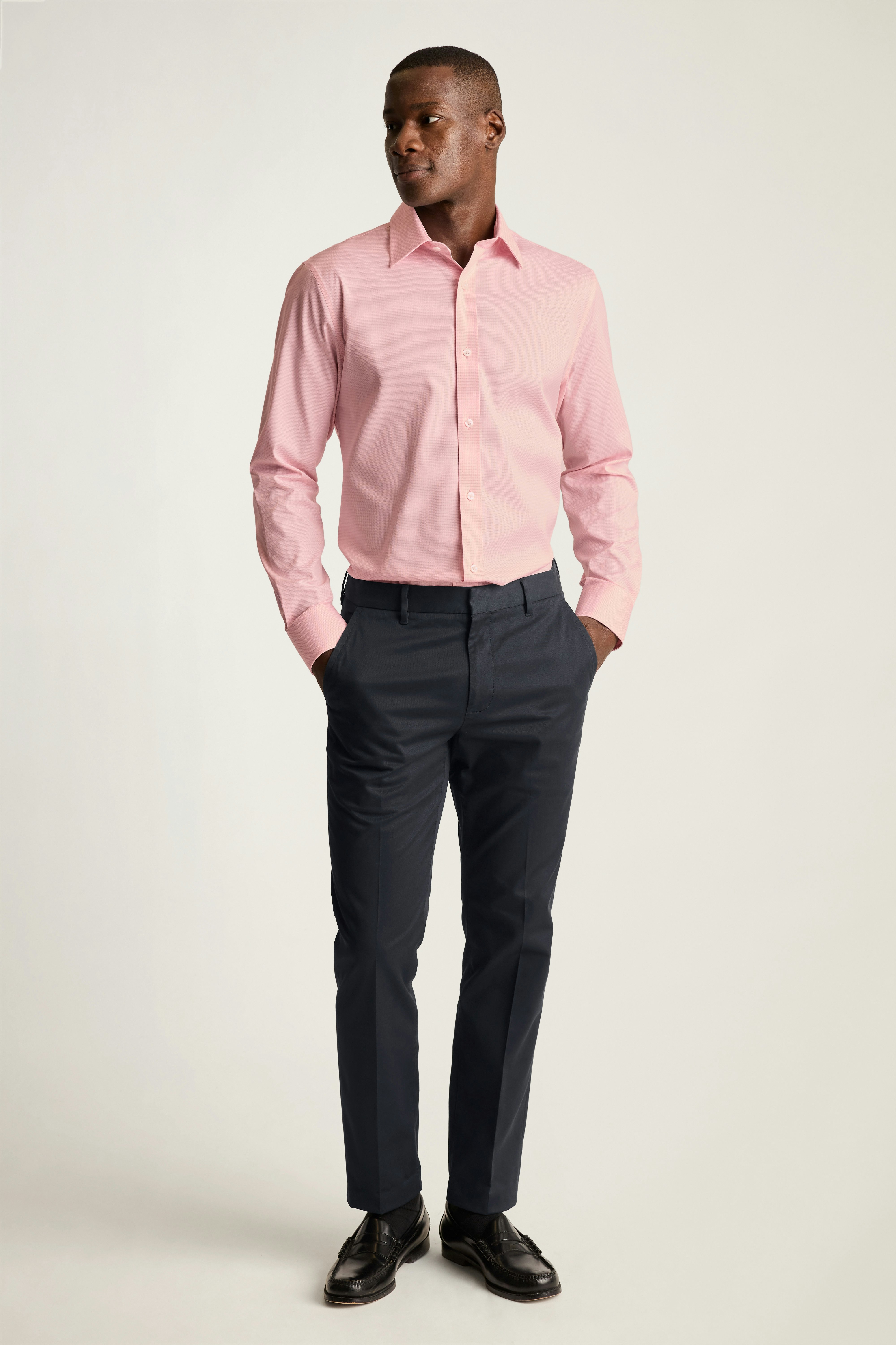 Weekday Warrior Dress Shirt pink white puppytooth