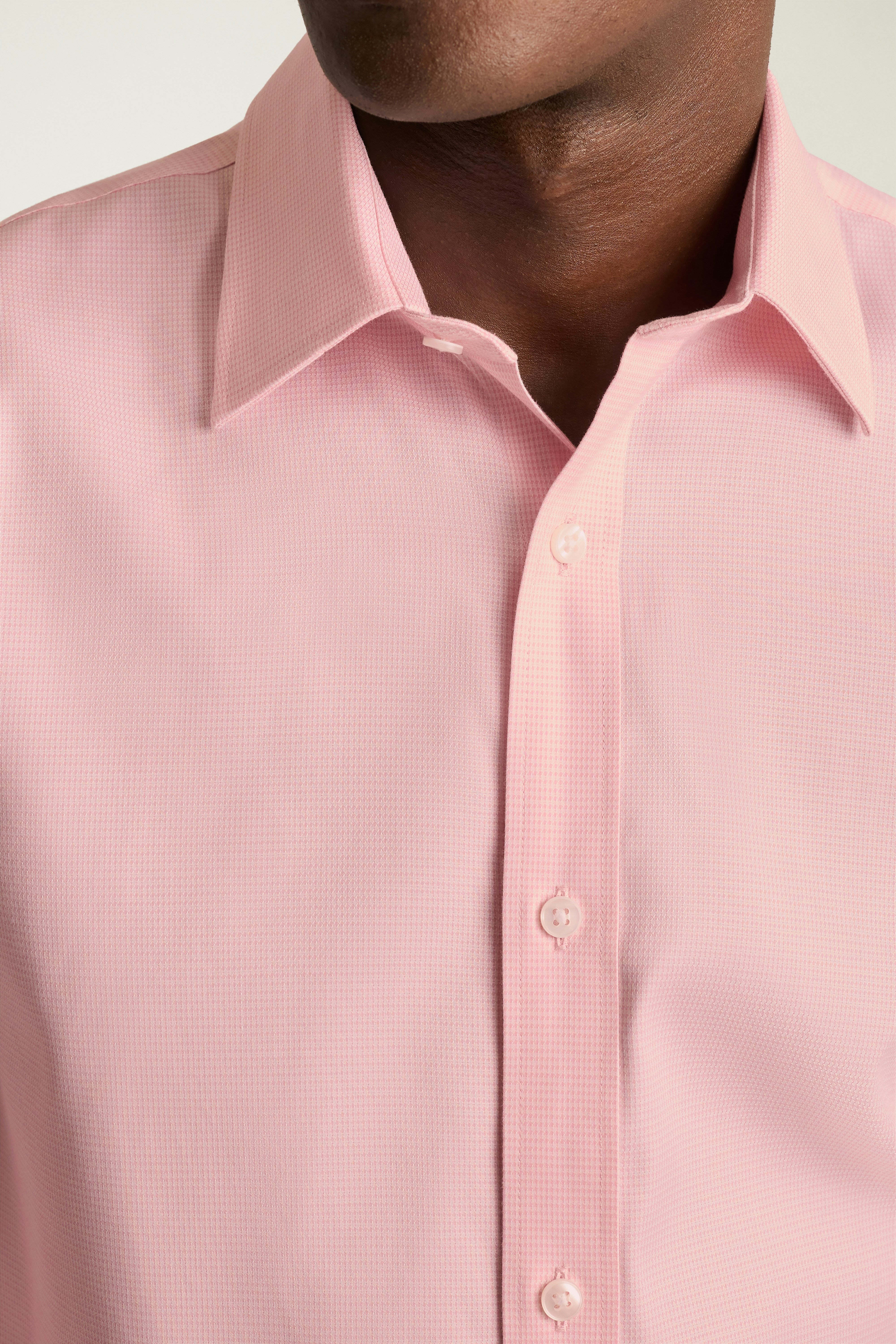 Weekday Warrior Dress Shirt pink white puppytooth